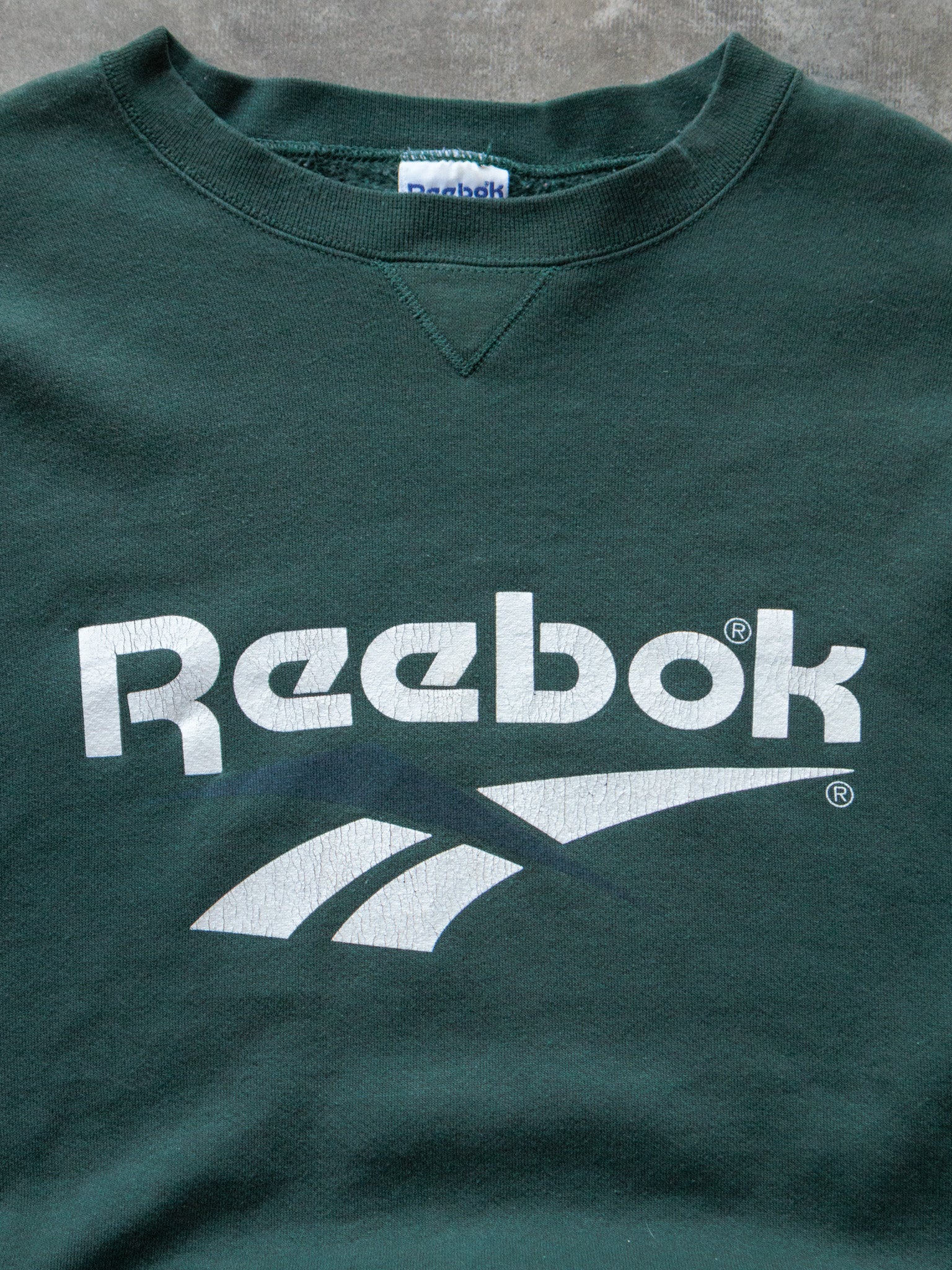 Vintage 90s Green Reebok Sweatshirt (2XL)