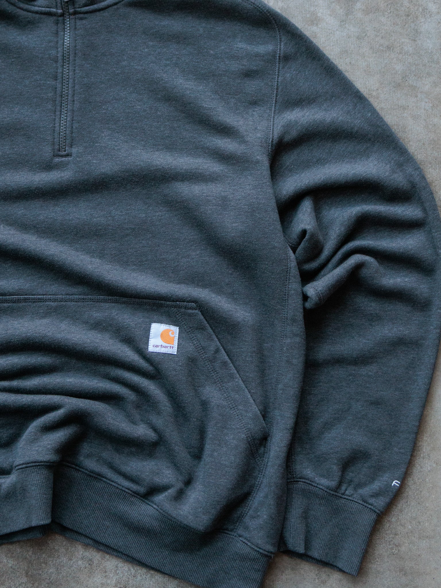 Vintage Grey Carhartt Fleece Sweatshirt (XL)