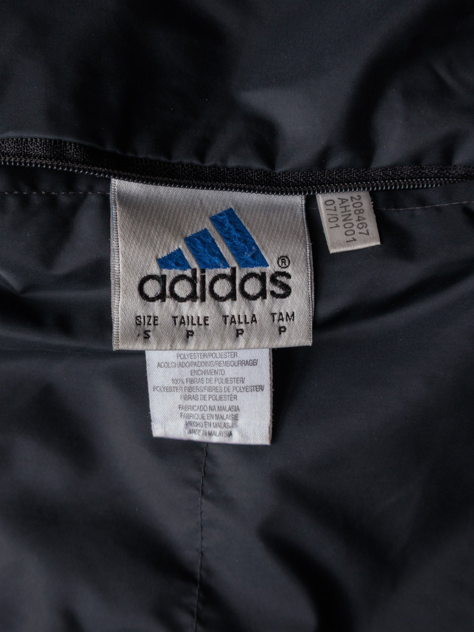 Vintage Black Adidas Reversible 3-Stripe Hooded Jacket (S)