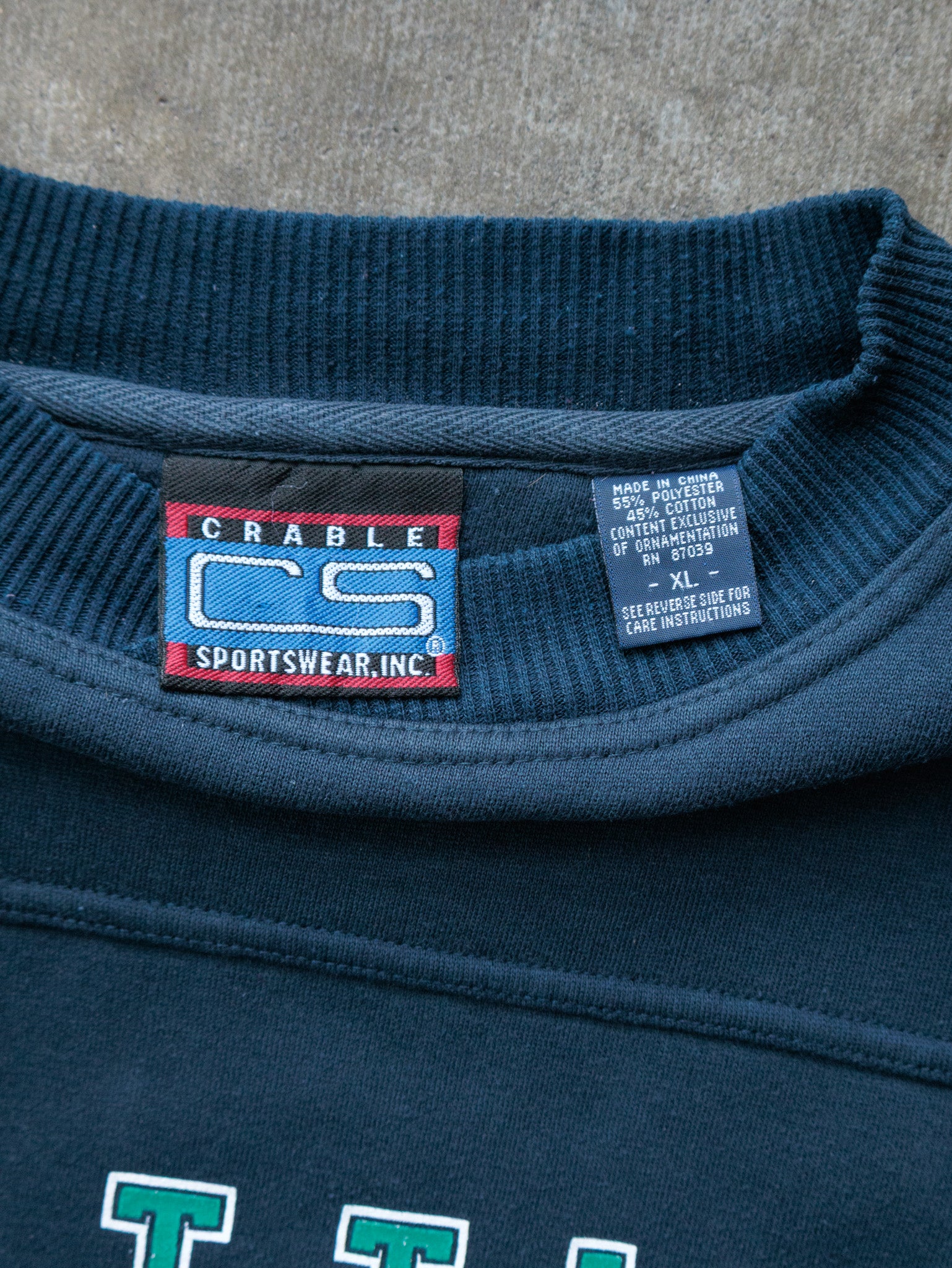 Vintage 1997 Navy Seattle Mariners Crable Sportswear Sweatshirt (XL)