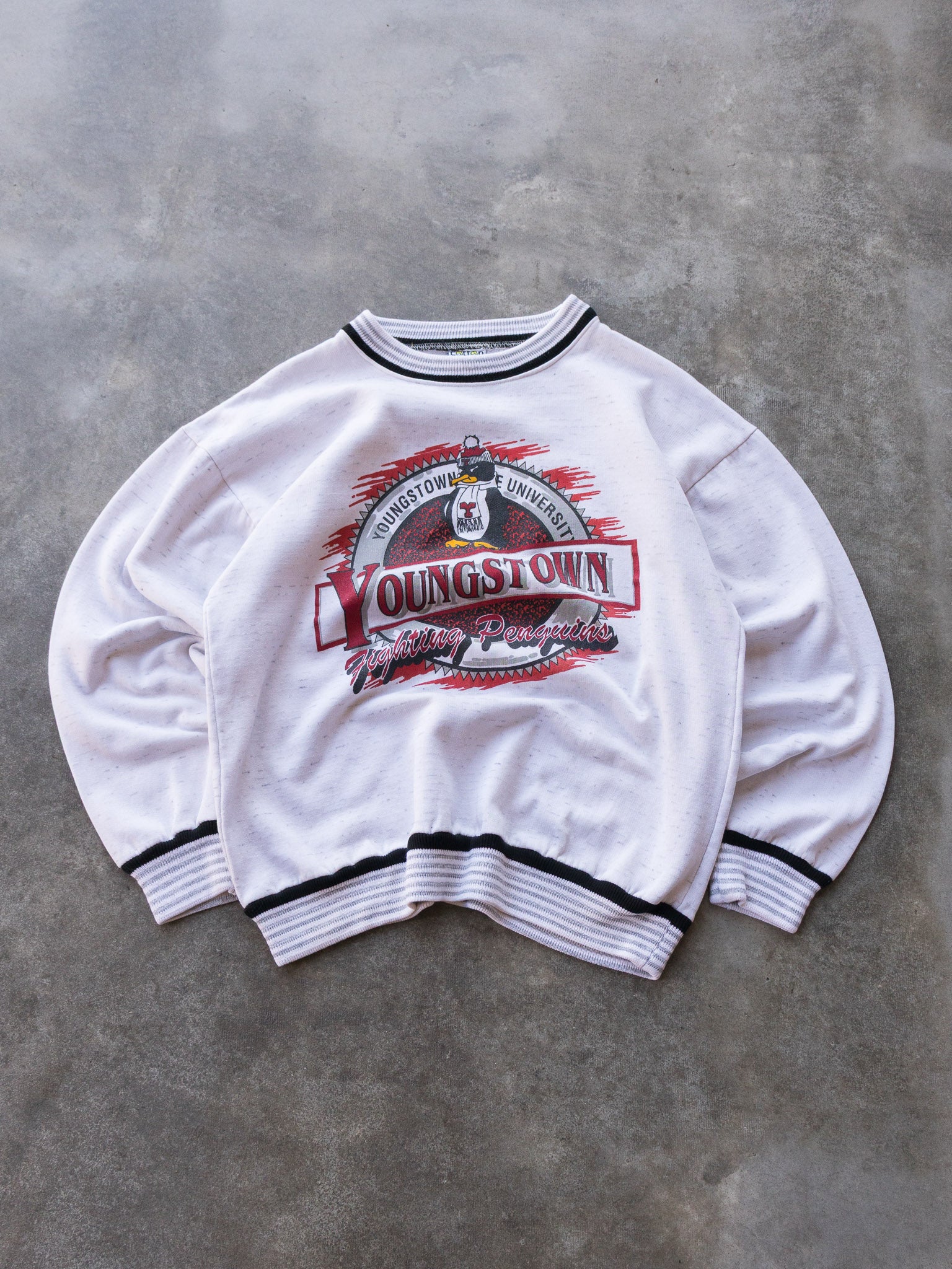 Vintage 90s Youngstown State University Fighting Penguins Sweatshirt (XL)