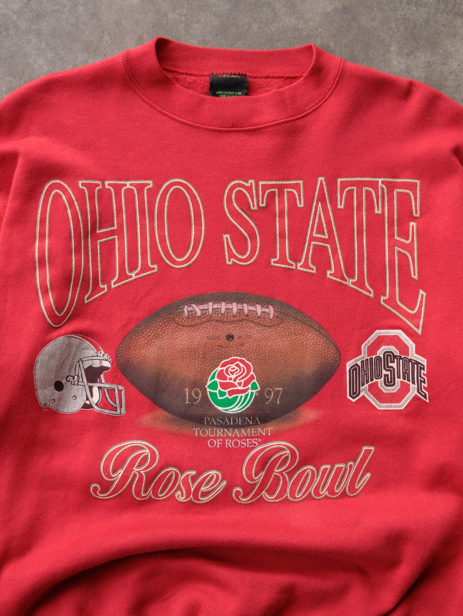 Vintage 1997 Red Ohio State Rose Bowl Sweatshirt (L)