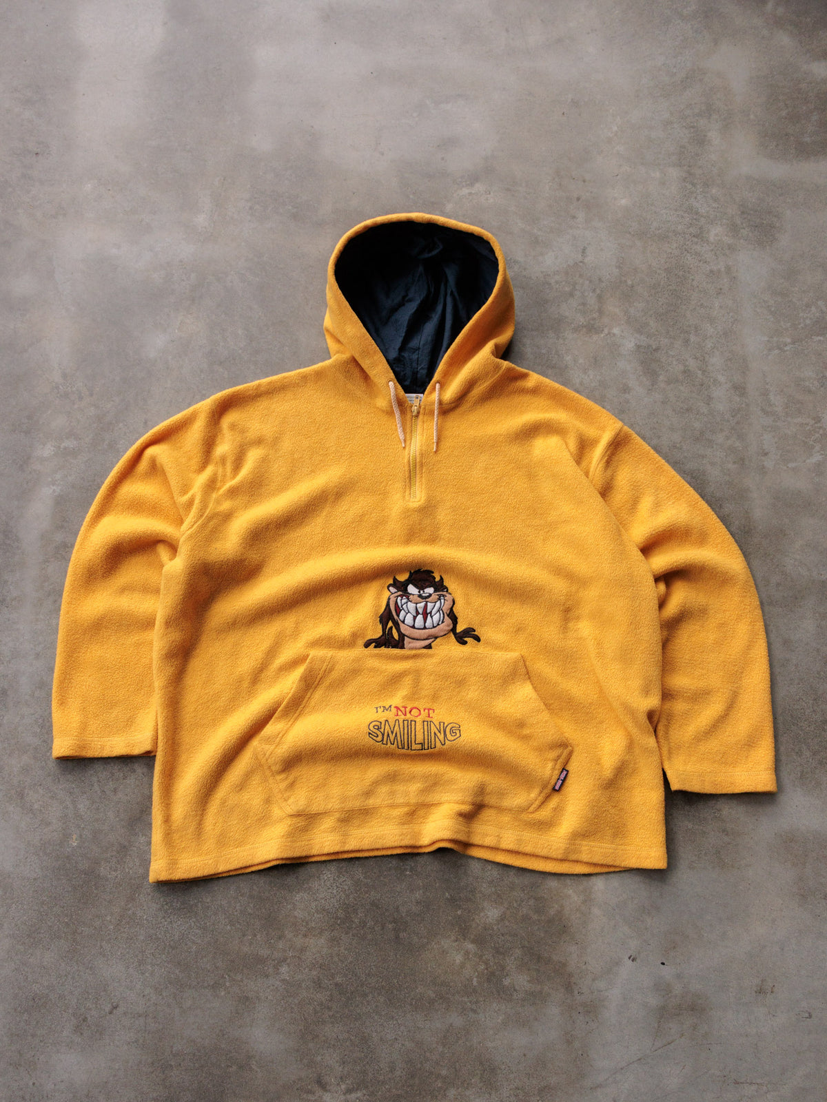 Vintage 90s Yellow Looney Tunes Taz Hoodie (-)
