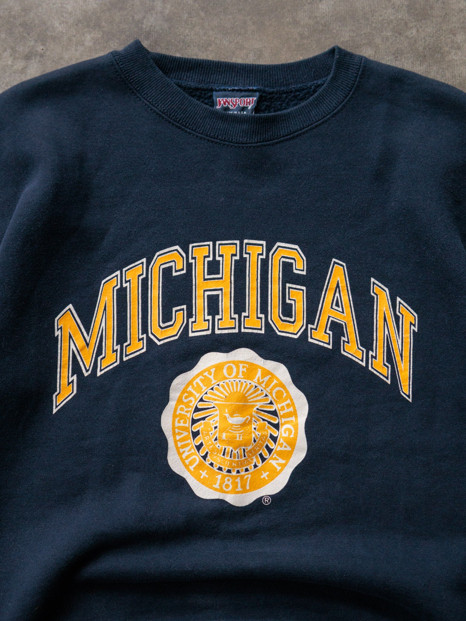 Vintage 90s Navy Jansport Michigan Sweatshirt (L)