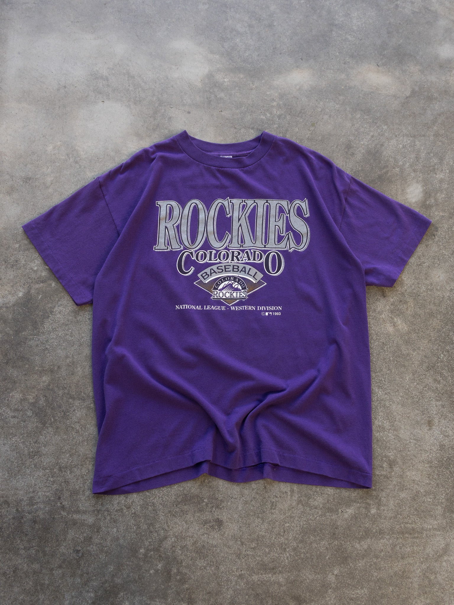 Vintage 1993 Colorado Rockies Baseball Tee (XL)