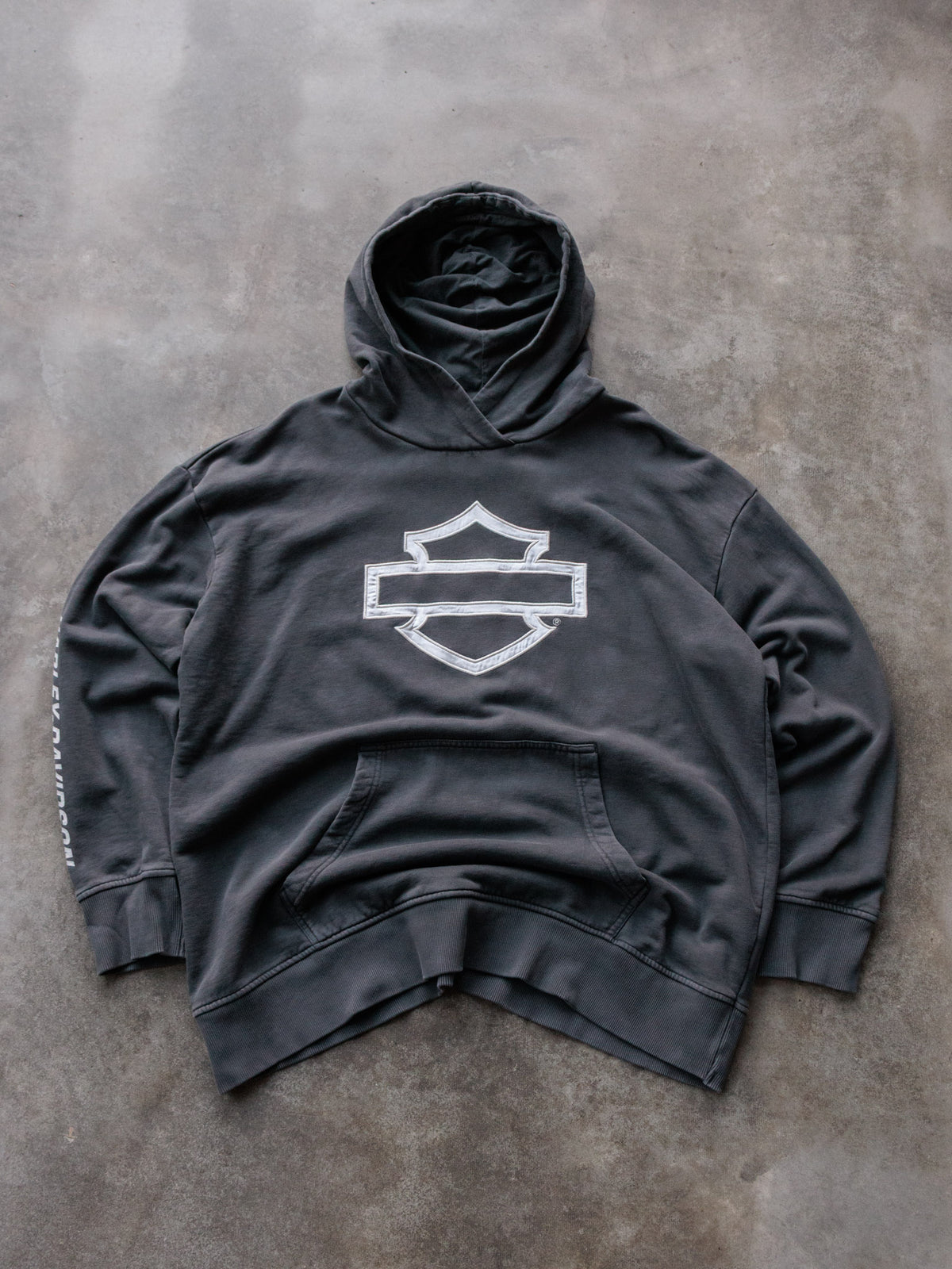 Vintage Grey Harley-Davidson Hoodie (2XL)
