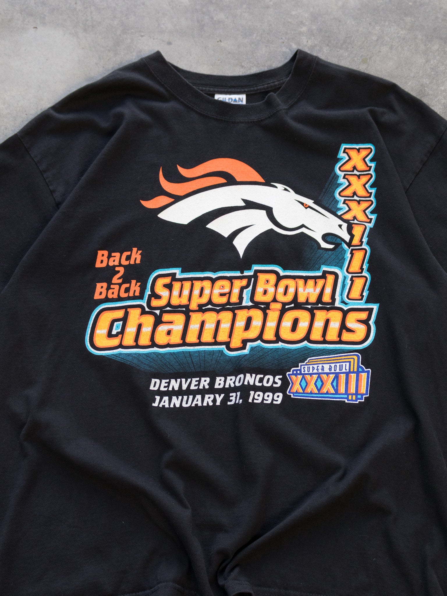 Vintage 1999 Denver Broncos Super Bowl Champions Tee (XL)