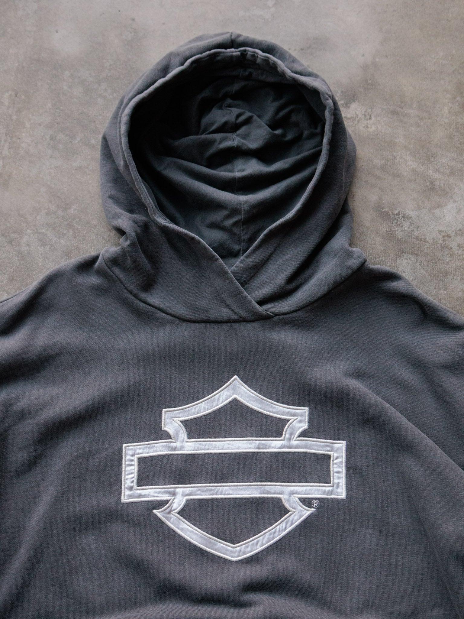 Vintage Grey Harley-Davidson Hoodie (2XL)