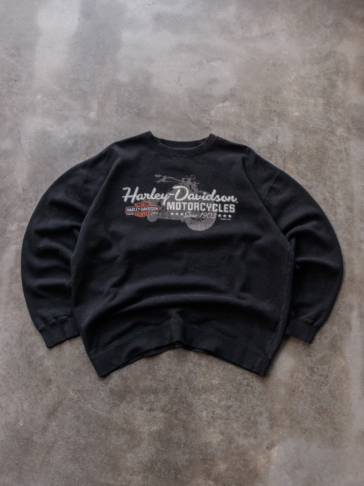 Vintage 2007 Black Harley-Davidson Decatur Illinois Sweatshirt (-)