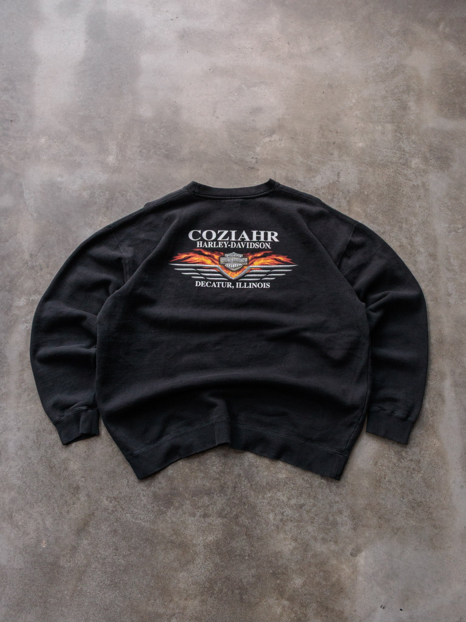 Vintage 2007 Black Harley-Davidson Decatur Illinois Sweatshirt (-)
