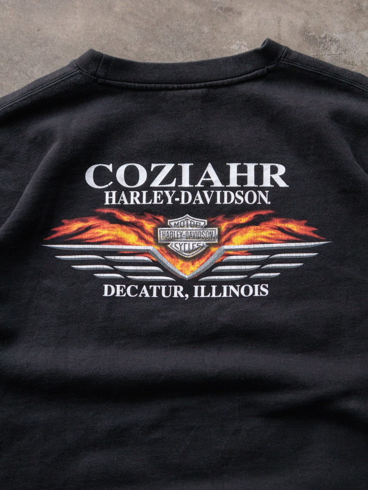 Vintage 2007 Black Harley-Davidson Decatur Illinois Sweatshirt (-)