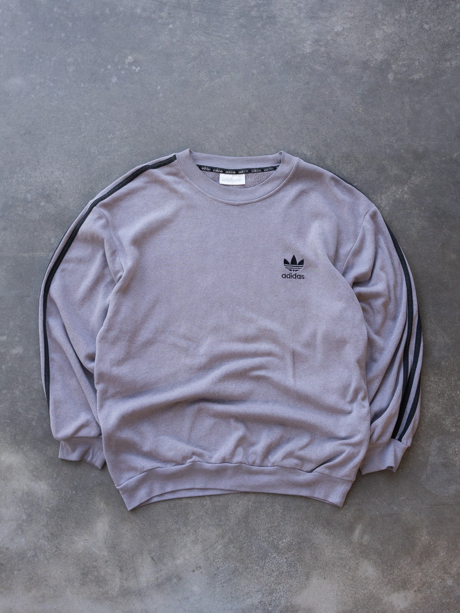 Vintage Lavender Grey Adidas Sweatshirt (M)