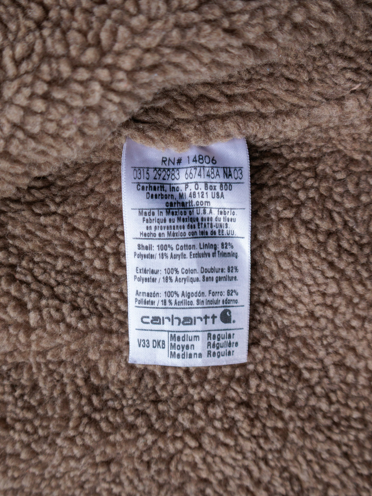 Vintage Brown Carhartt Sherpa-Lined Vest (M)
