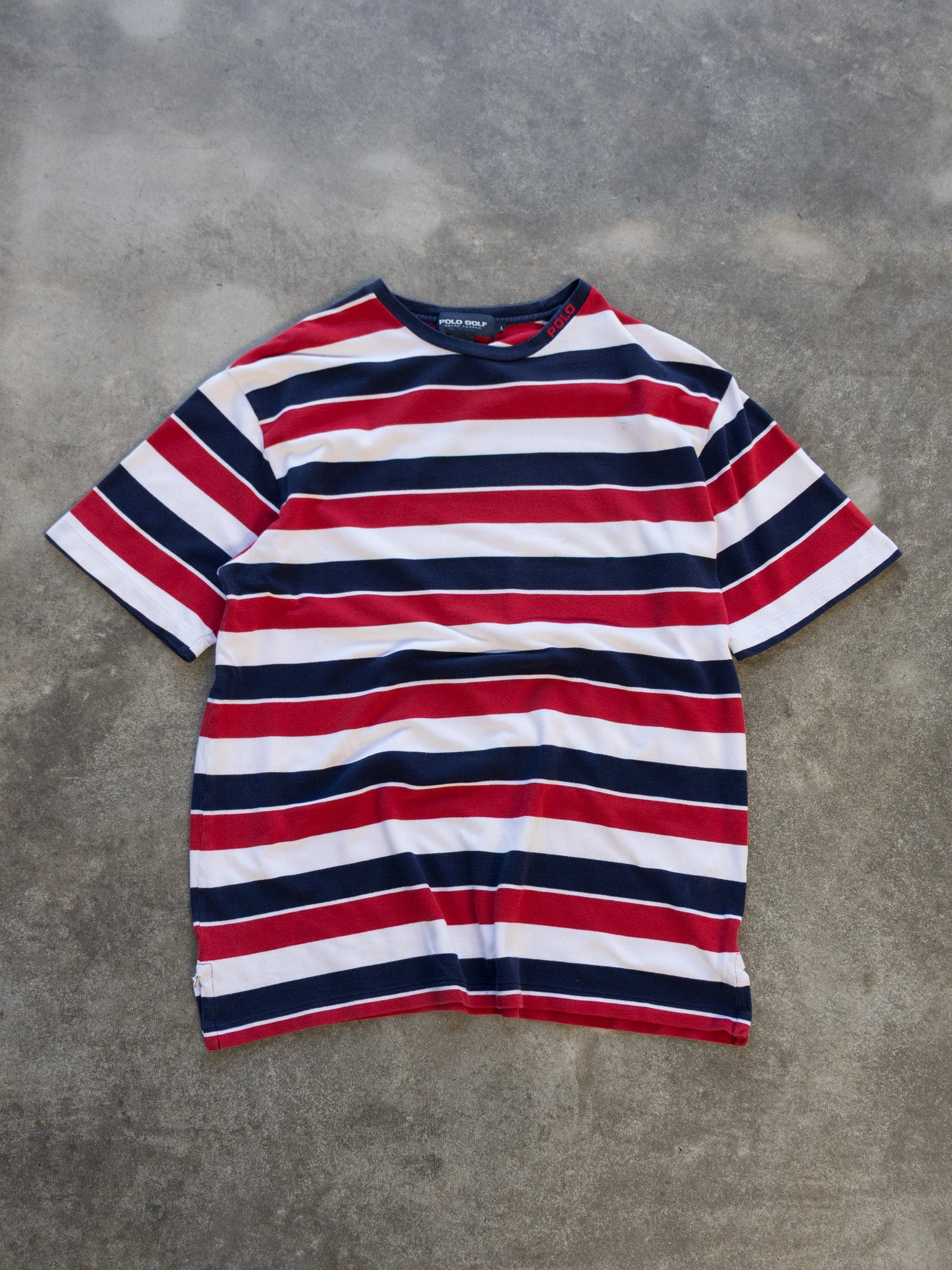 Vintage Ralph Lauren Polo Golf Stripe Tee (L)