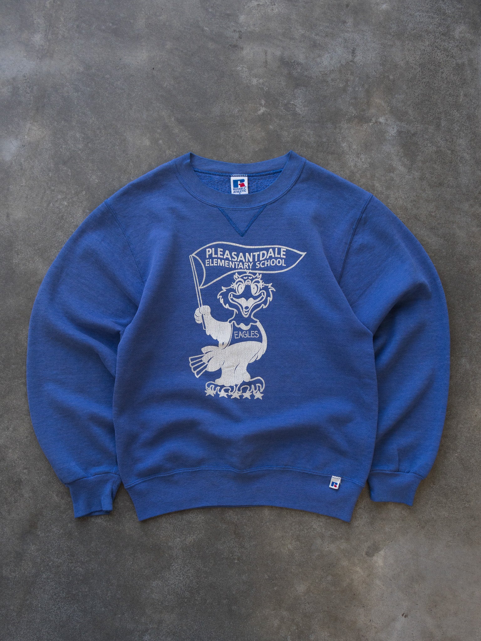 Vintage '90s Russell Blue Pleasantdale Elementary Sweatshirt (S)