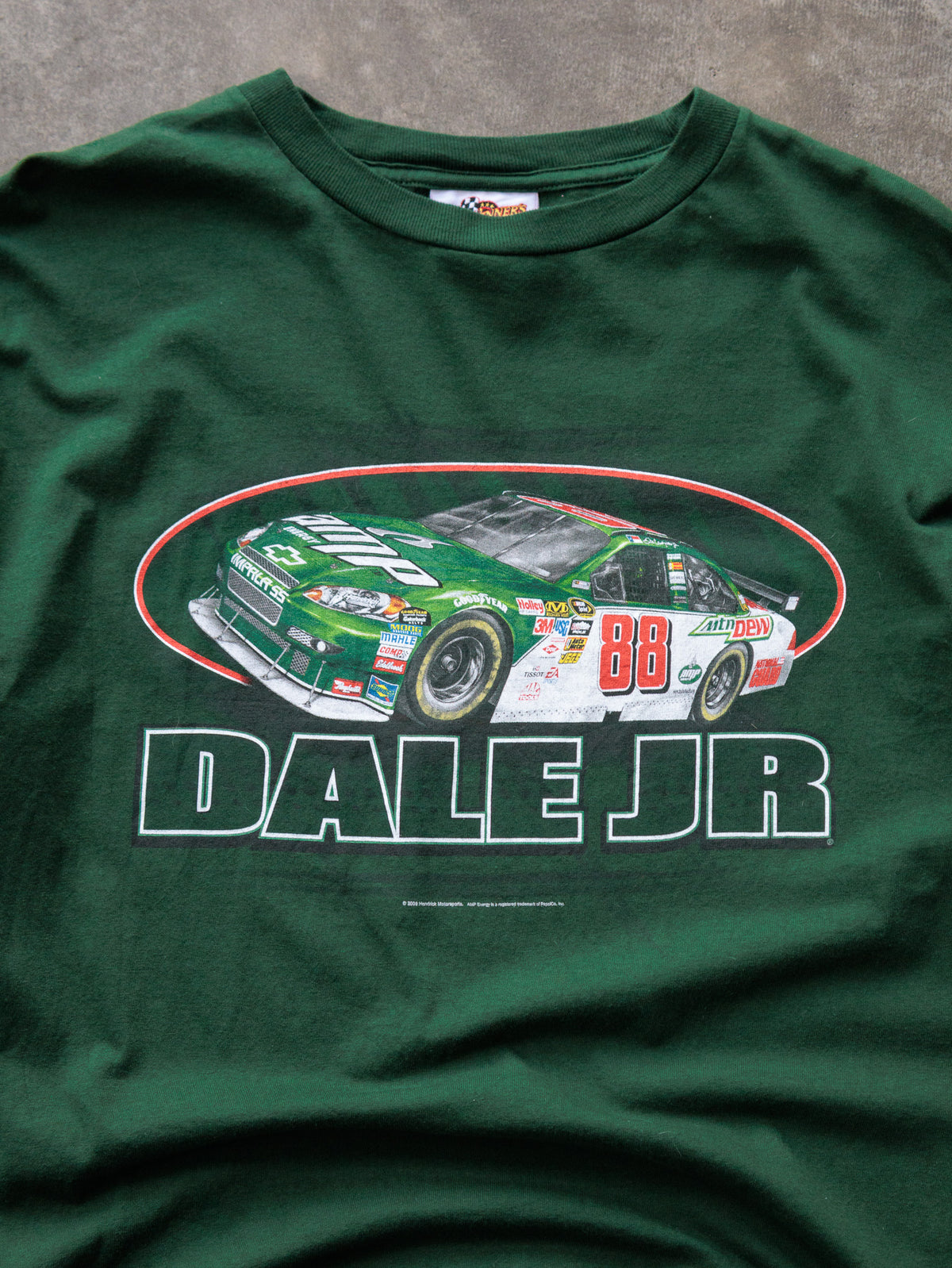 Vintage 2009 Green NASCAR Dale Jr Long Sleeve Tee (L)