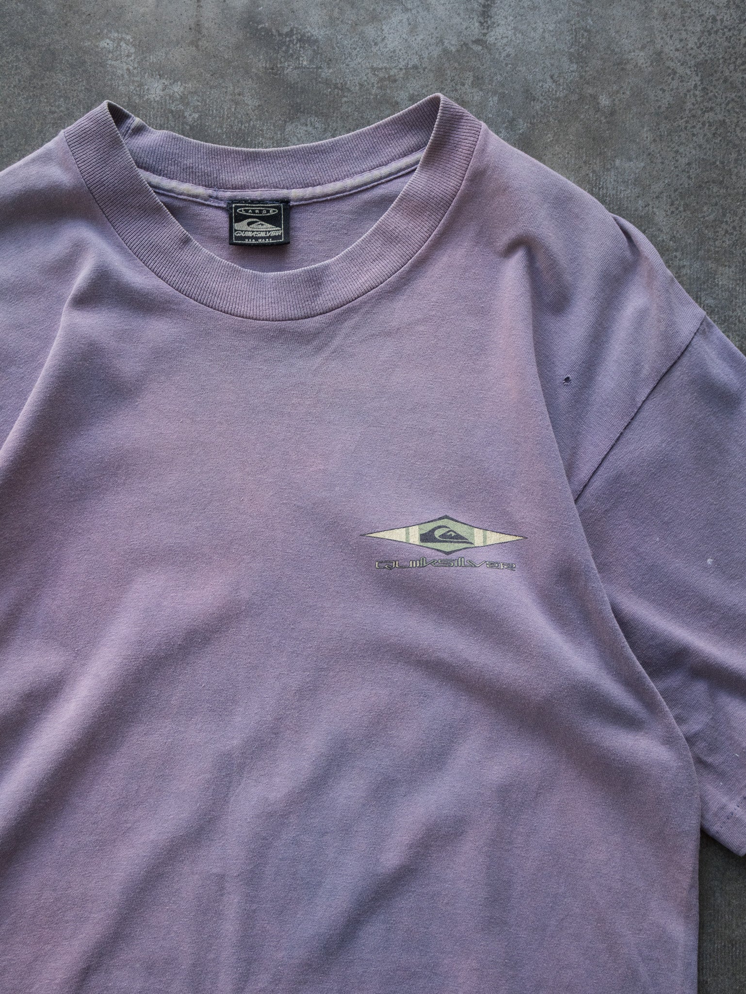 Vintage Thrashed Faded Purple Quiksilver Tee (L)