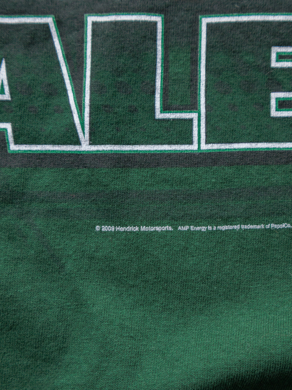 Vintage 2009 Green NASCAR Dale Jr Long Sleeve Tee (L)