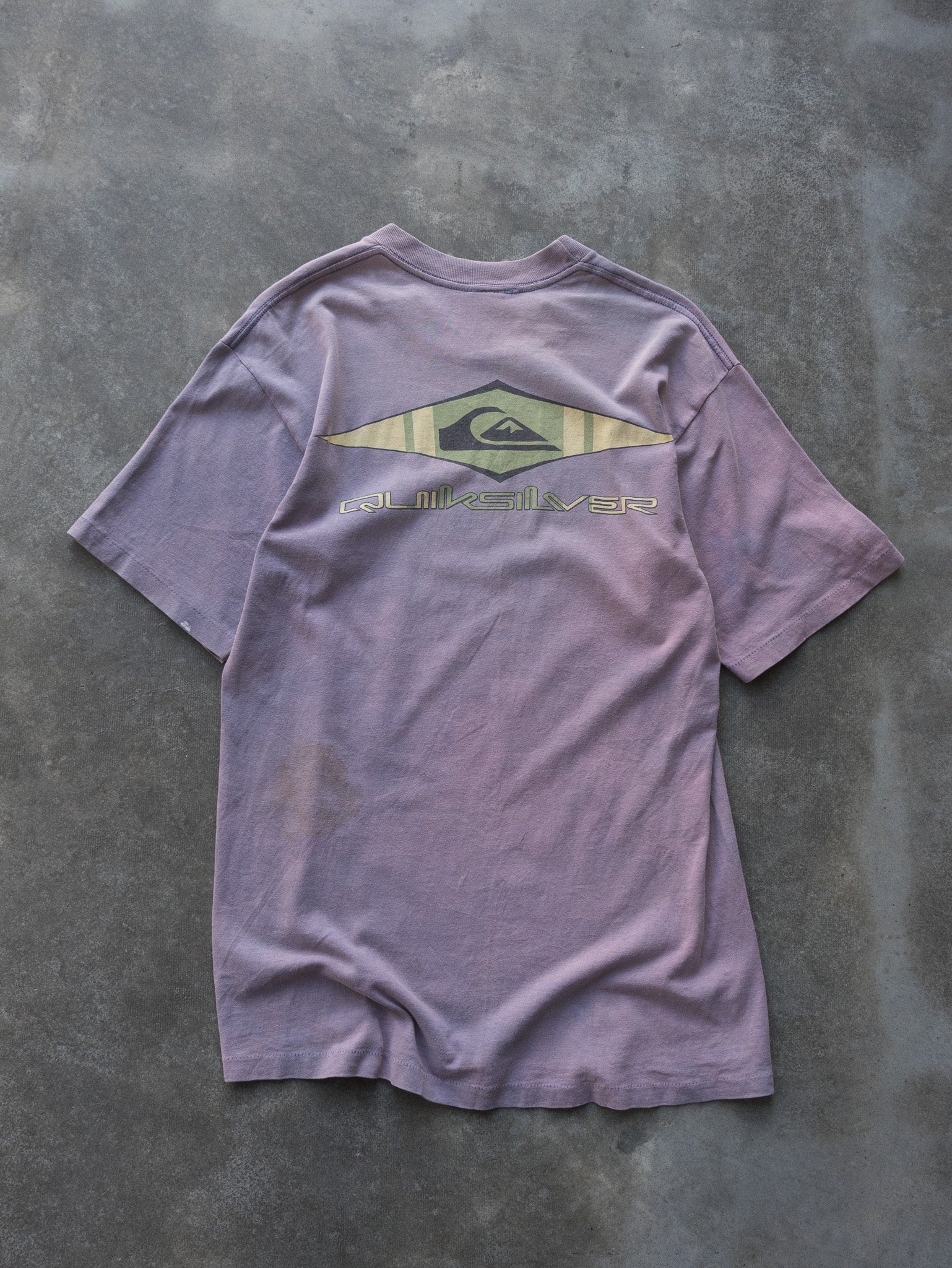 Vintage Thrashed Faded Purple Quiksilver Tee (L)