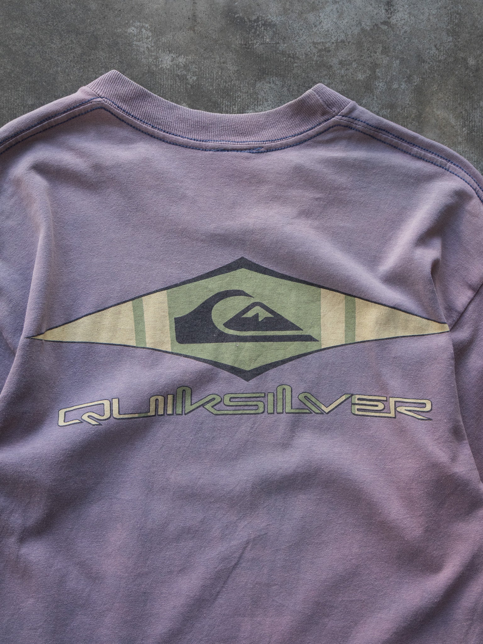 Vintage Thrashed Faded Purple Quiksilver Tee (L)