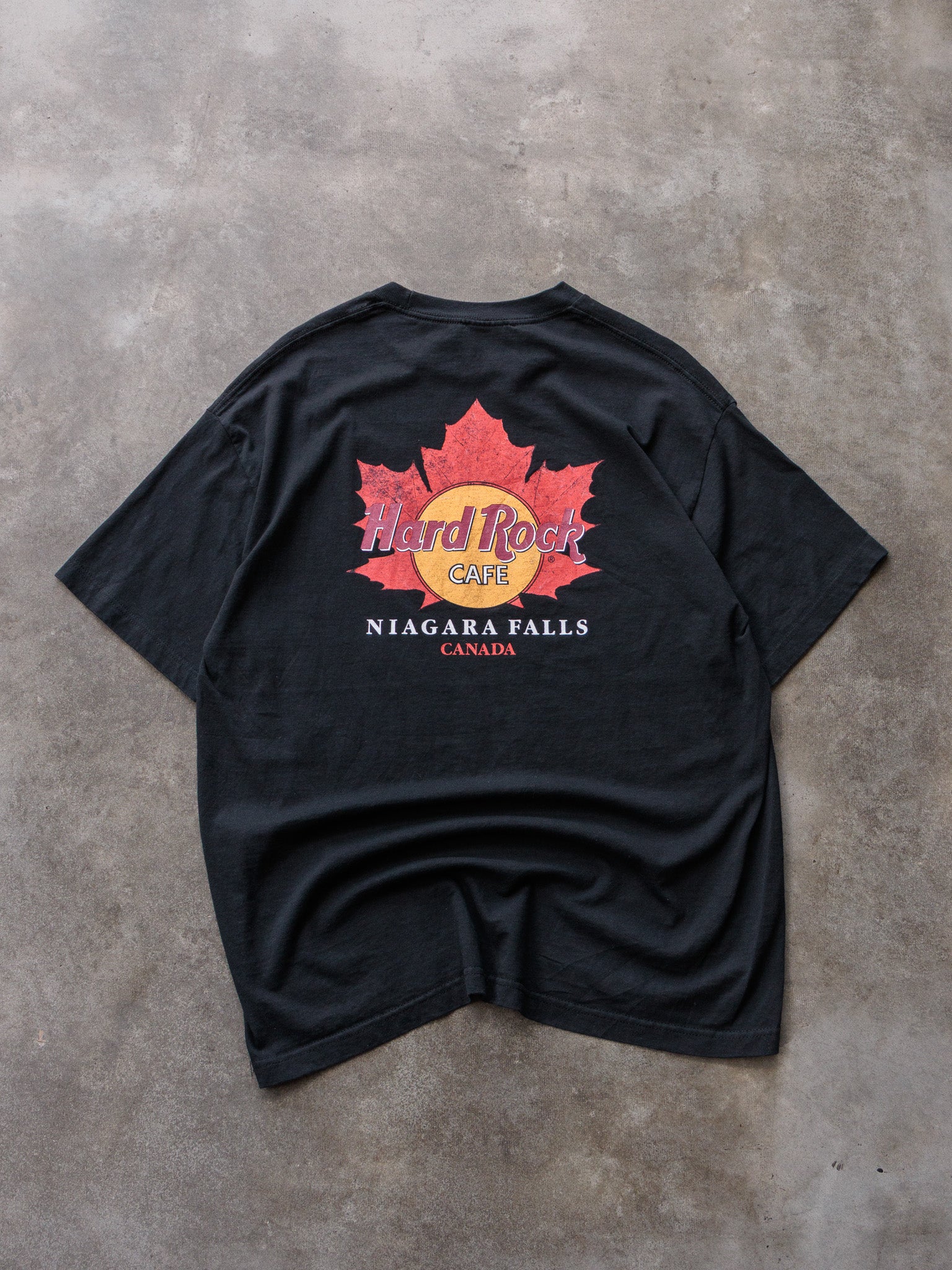 Vintage 90s Black Hard Rock Cafe Niagara Falls Canada Tee (XL)