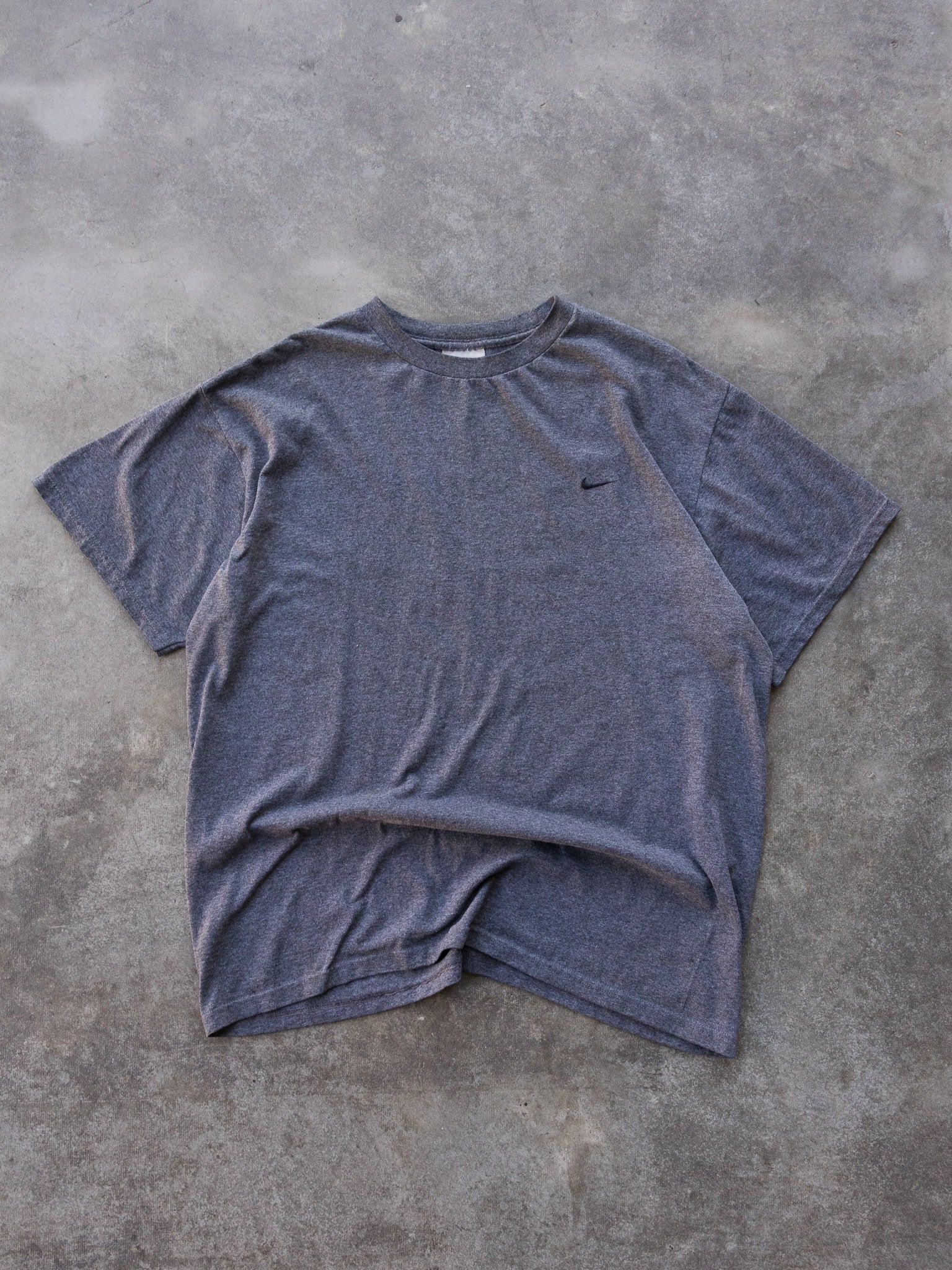 Vintage 00s Charcoal Nike Swoosh Tee (L)