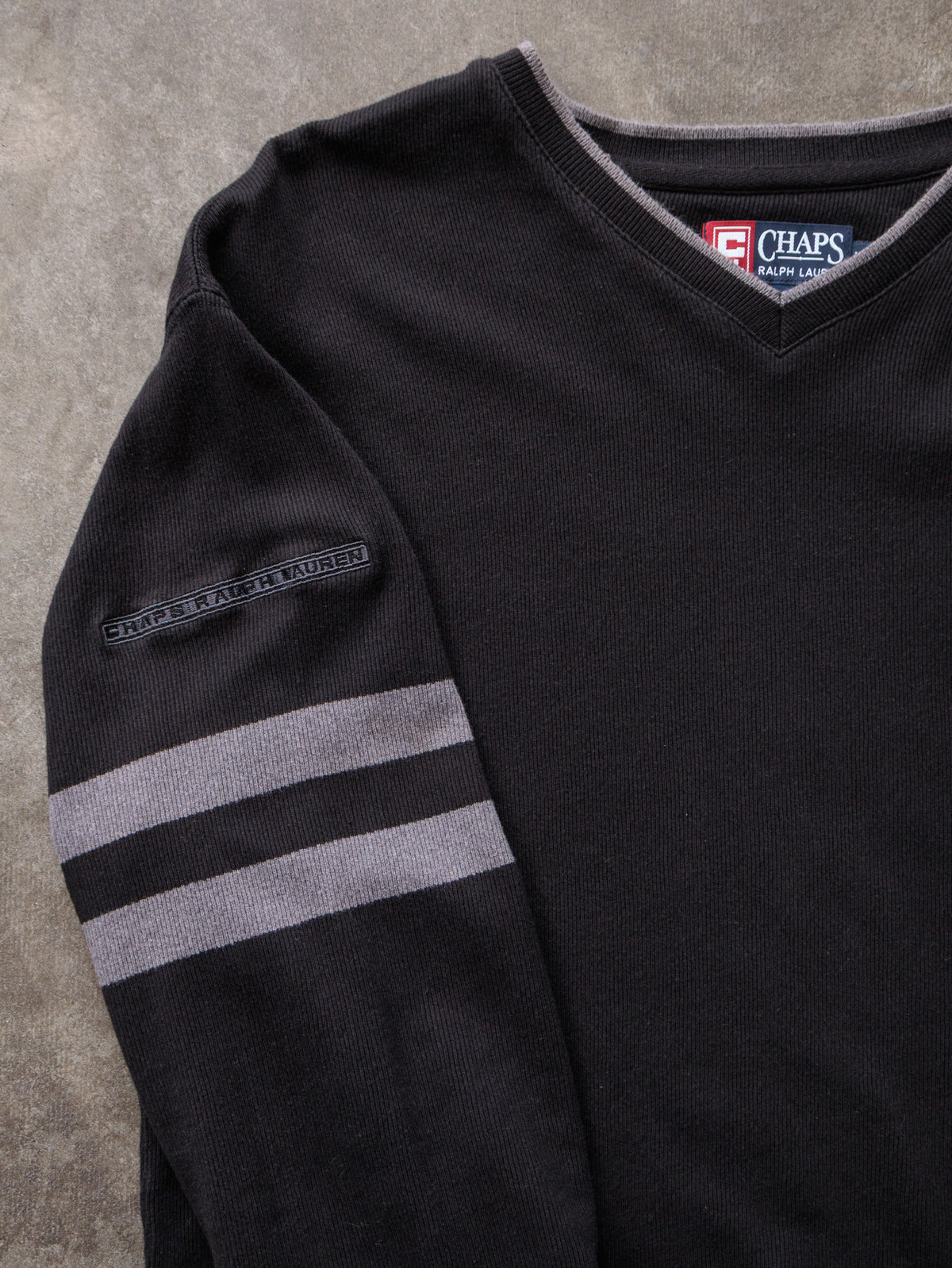 Vintage 00s Black Chaps Ralph Lauren Long Sleeve Tee (L)