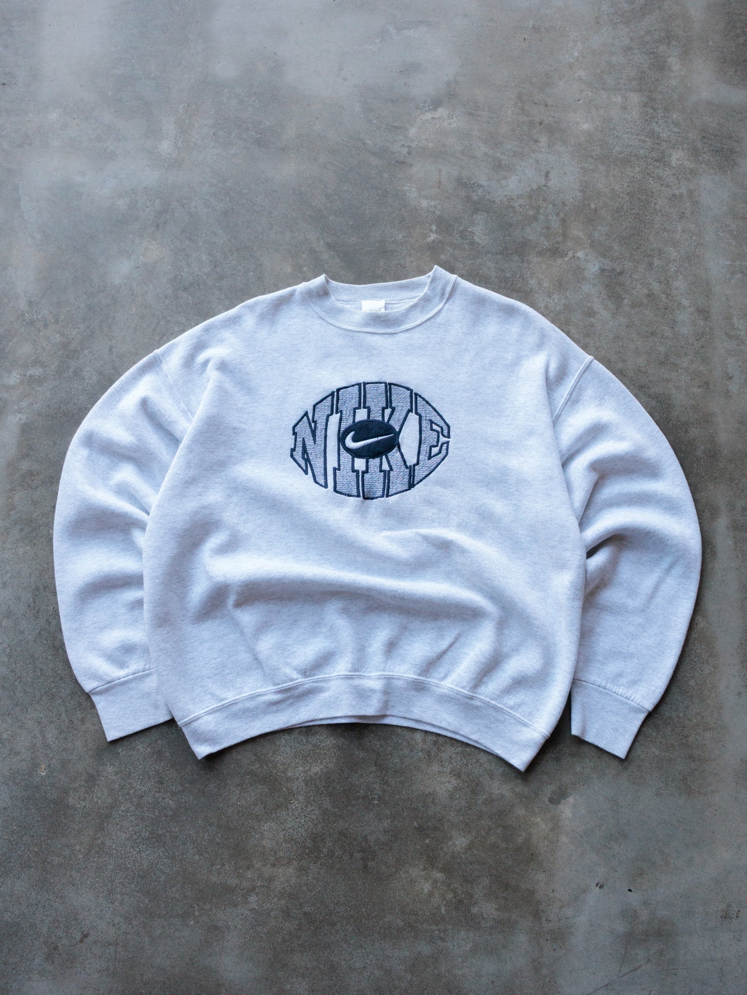 Vintage 90s Grey Nike Embroidered Crewneck Sweatshirt (XL)