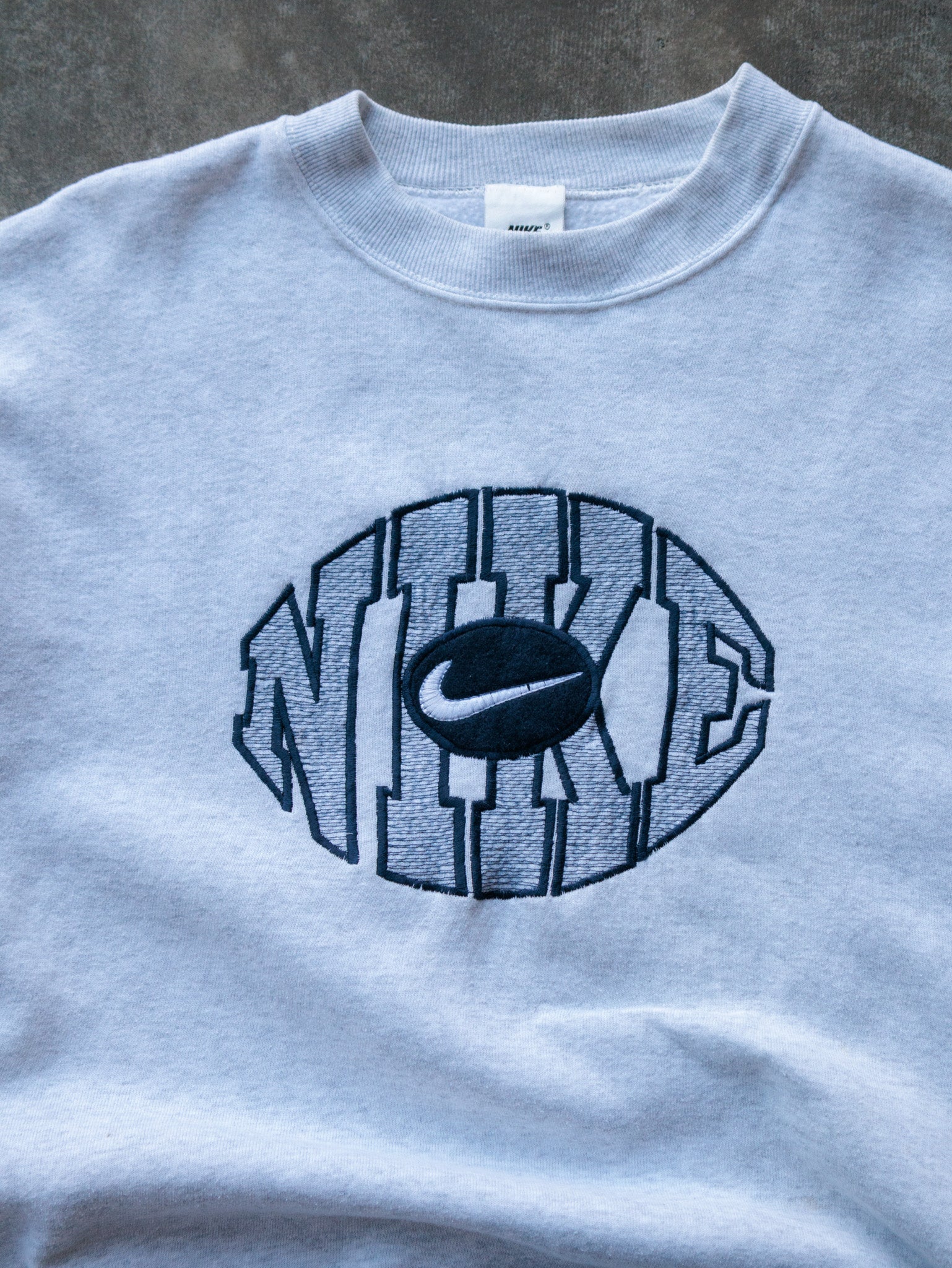 Vintage 90s Grey Nike Embroidered Crewneck Sweatshirt (XL)