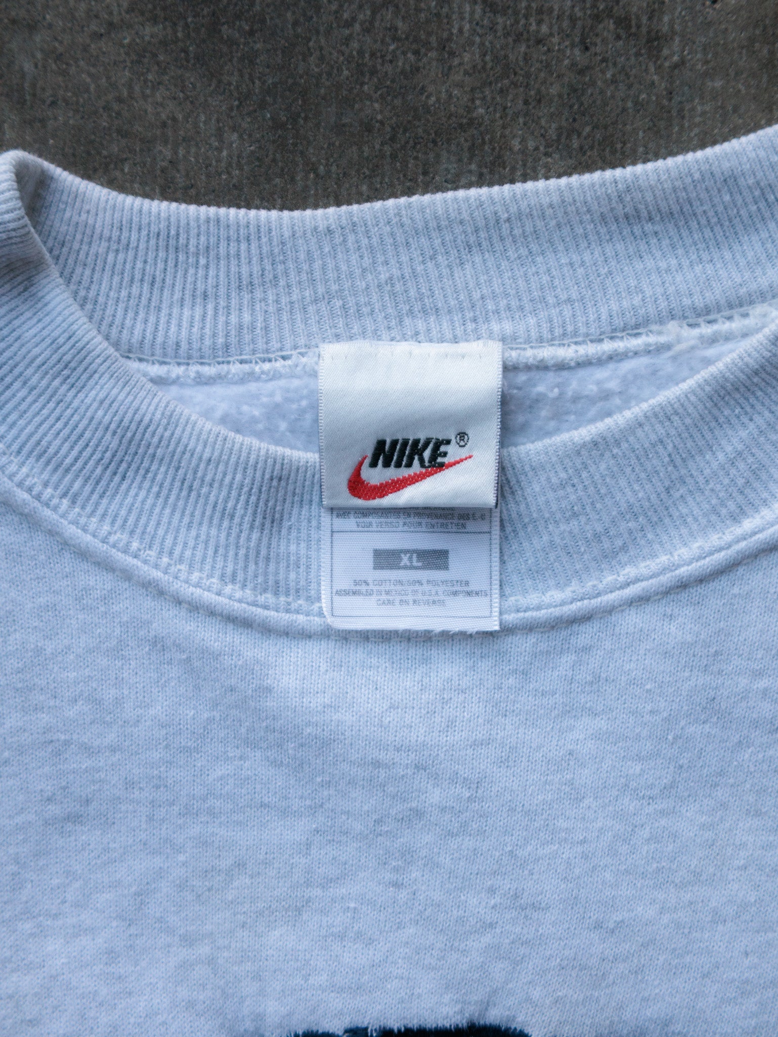 Vintage 90s Grey Nike Embroidered Crewneck Sweatshirt (XL)