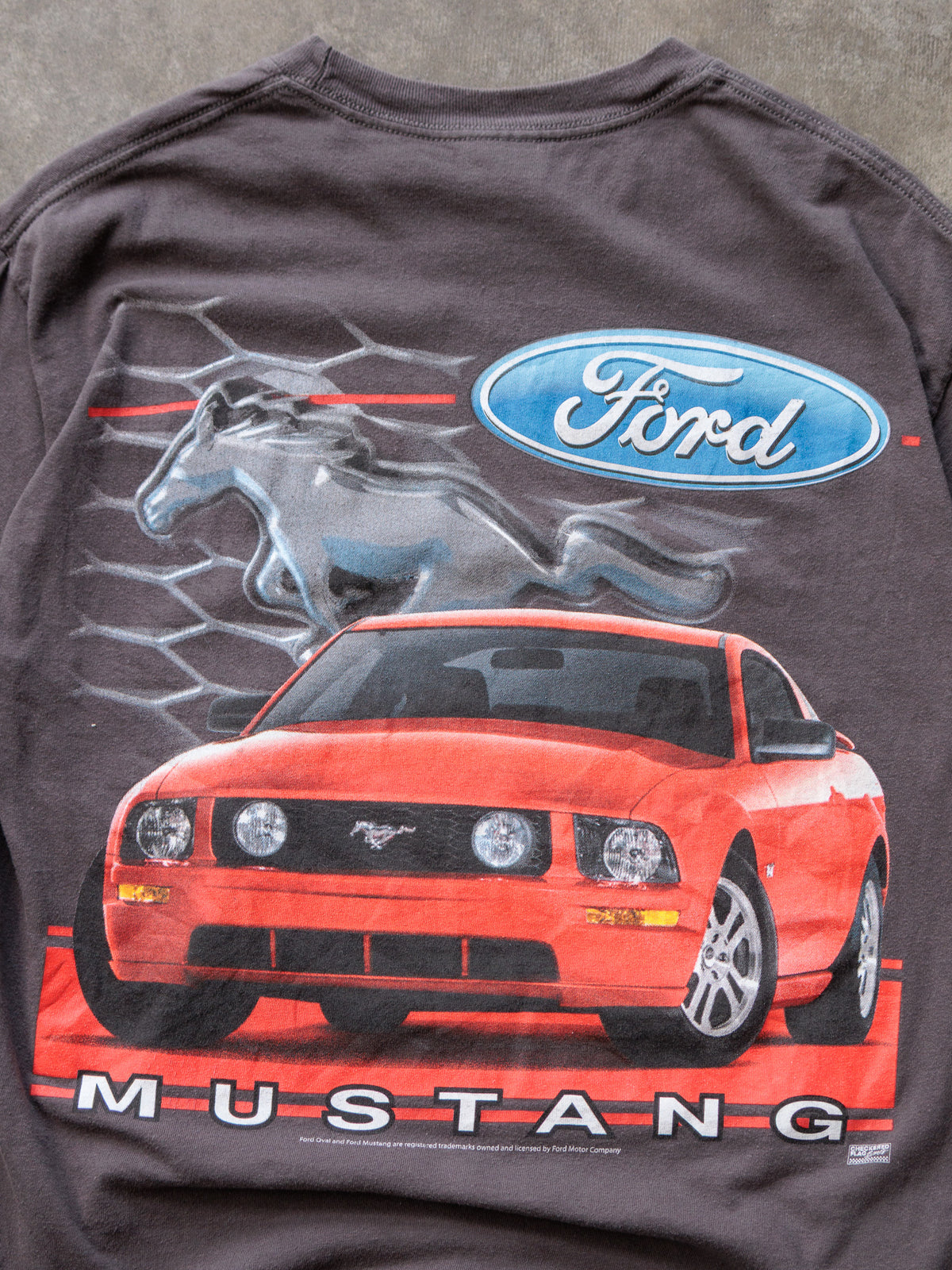 Vintage 00s Grey Ford Mustang Tee (M)