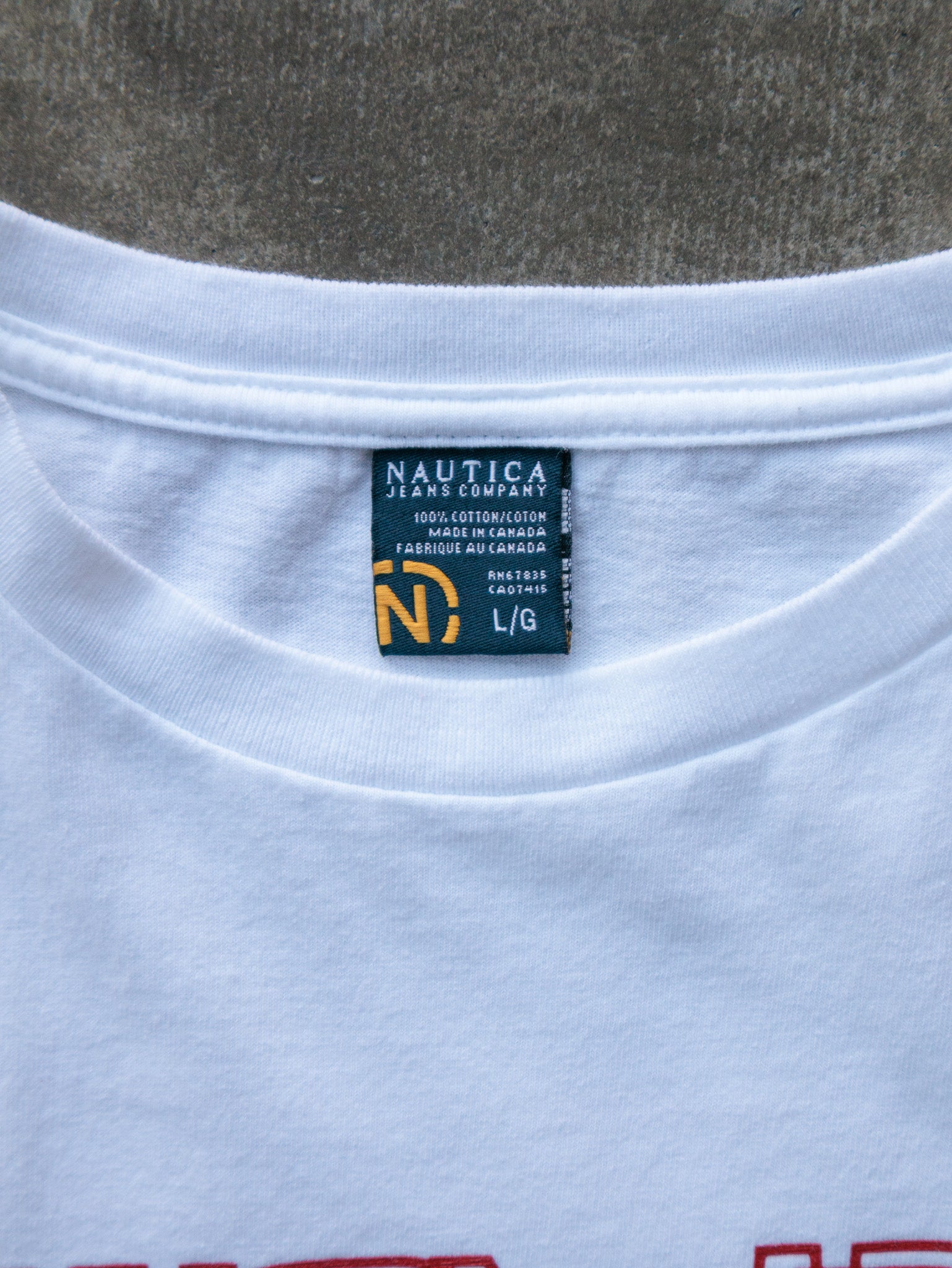 Vintage 90s White Nautica Jeans Tank (L)