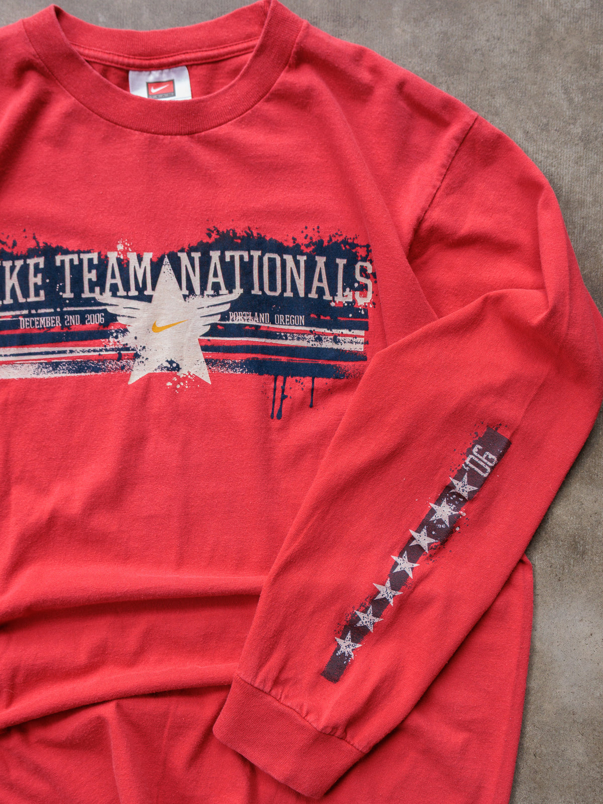 Vintage 2006 Red Nike Team Nationals Long Sleeve Tee (S)