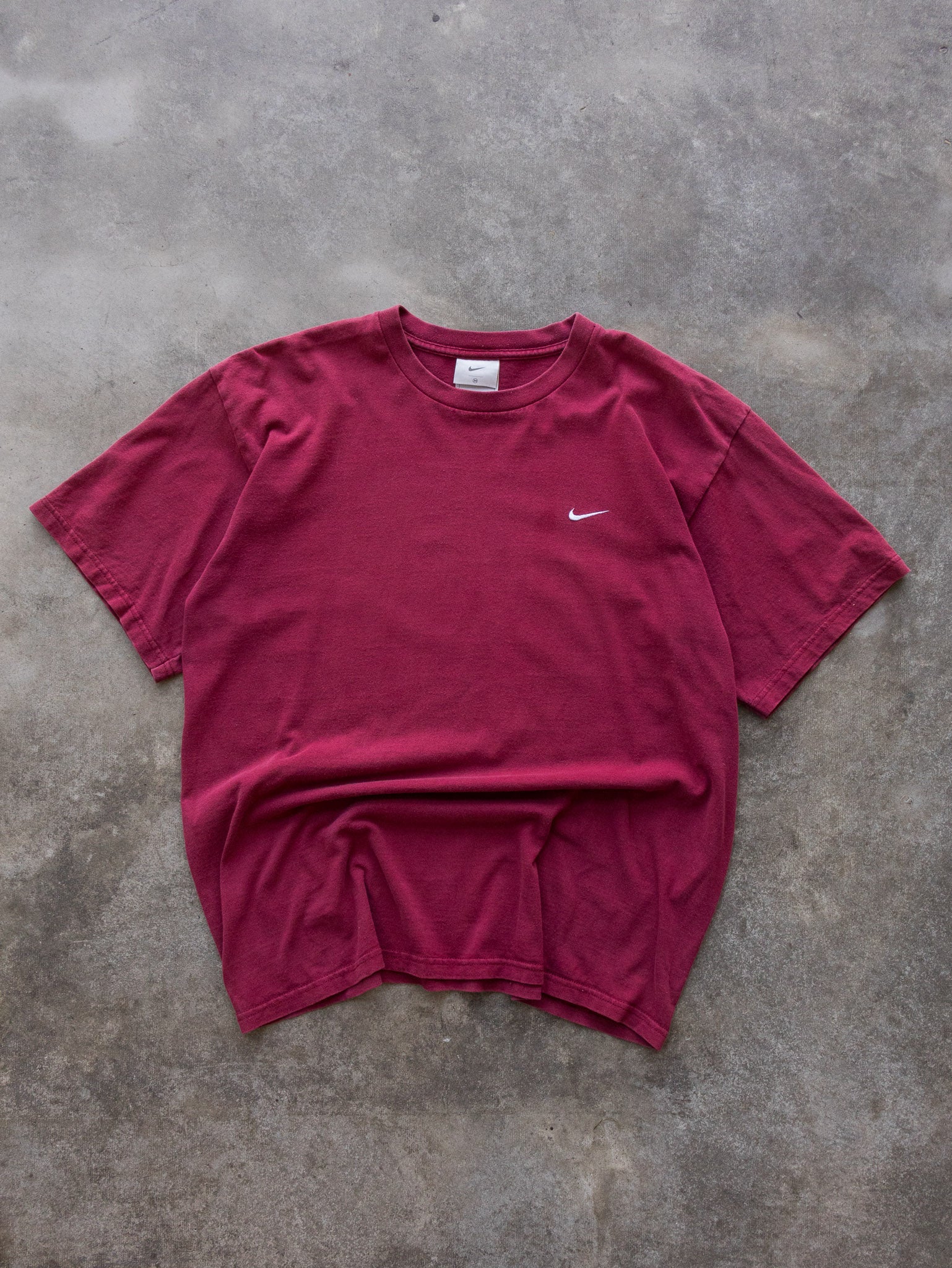 Vintage 00s Maroon Nike Swoosh Tee (M)