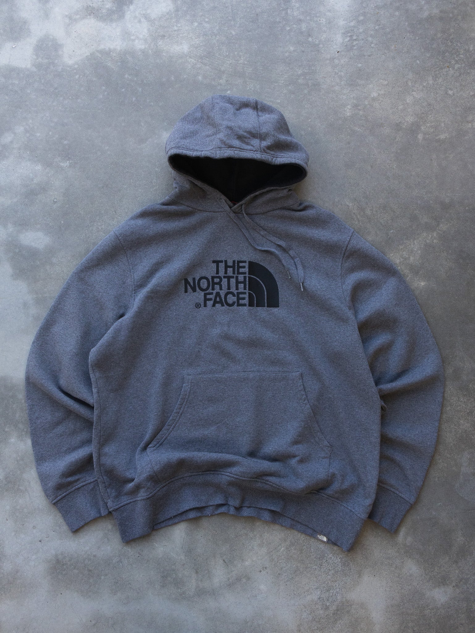 Vintage Grey The North Face Logo Hoodie (XL)