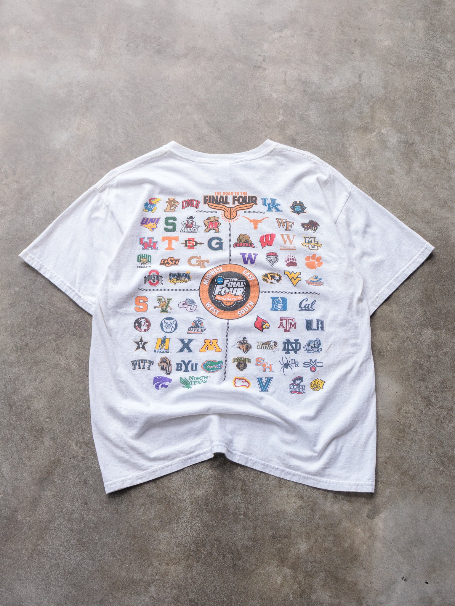 Vintage 2010 White Adidas Kansas Final Four Tee (M)