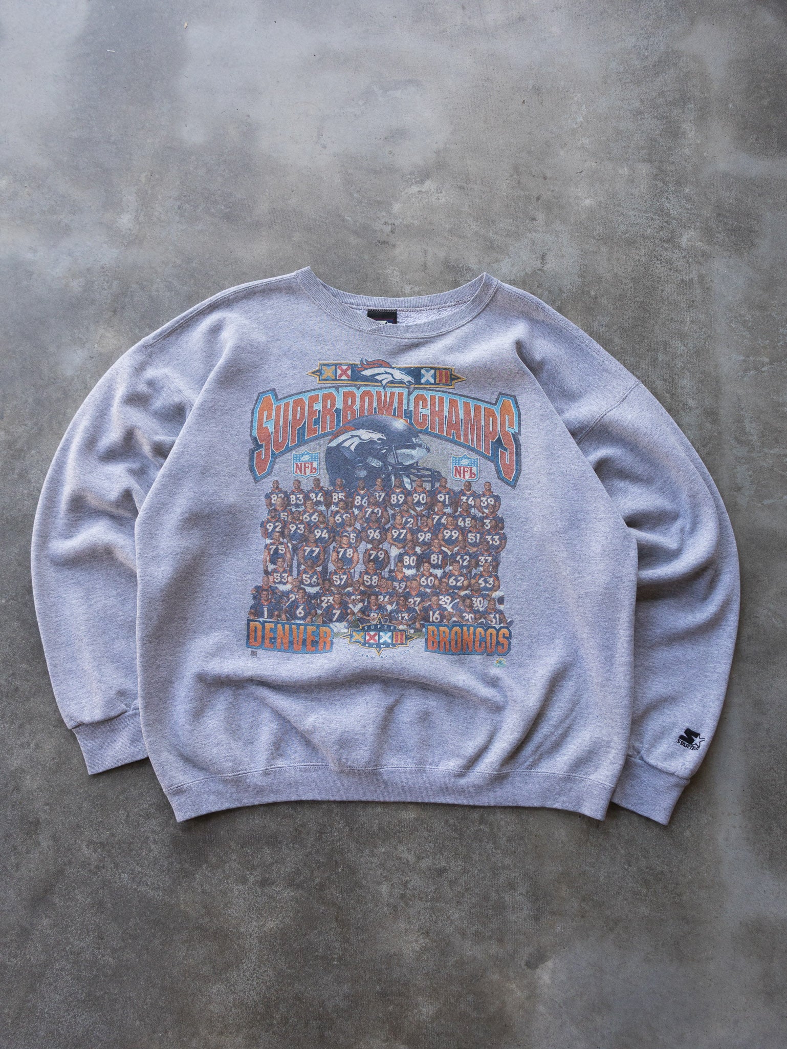 Vintage 1998 Starter Denver Broncos Super Bowl Champions Sweatshirt (XL)