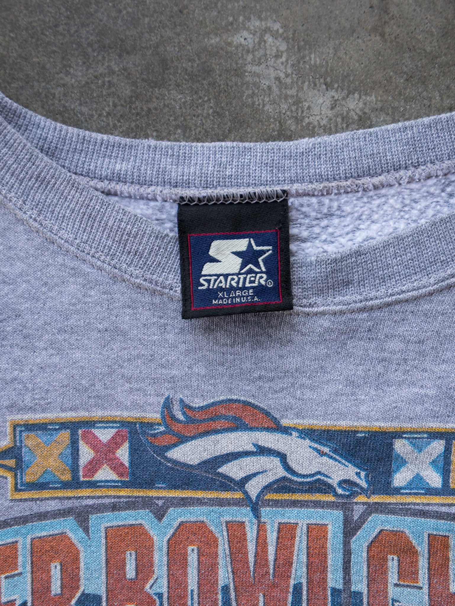 Vintage 1998 Starter Denver Broncos Super Bowl Champions Sweatshirt (XL)