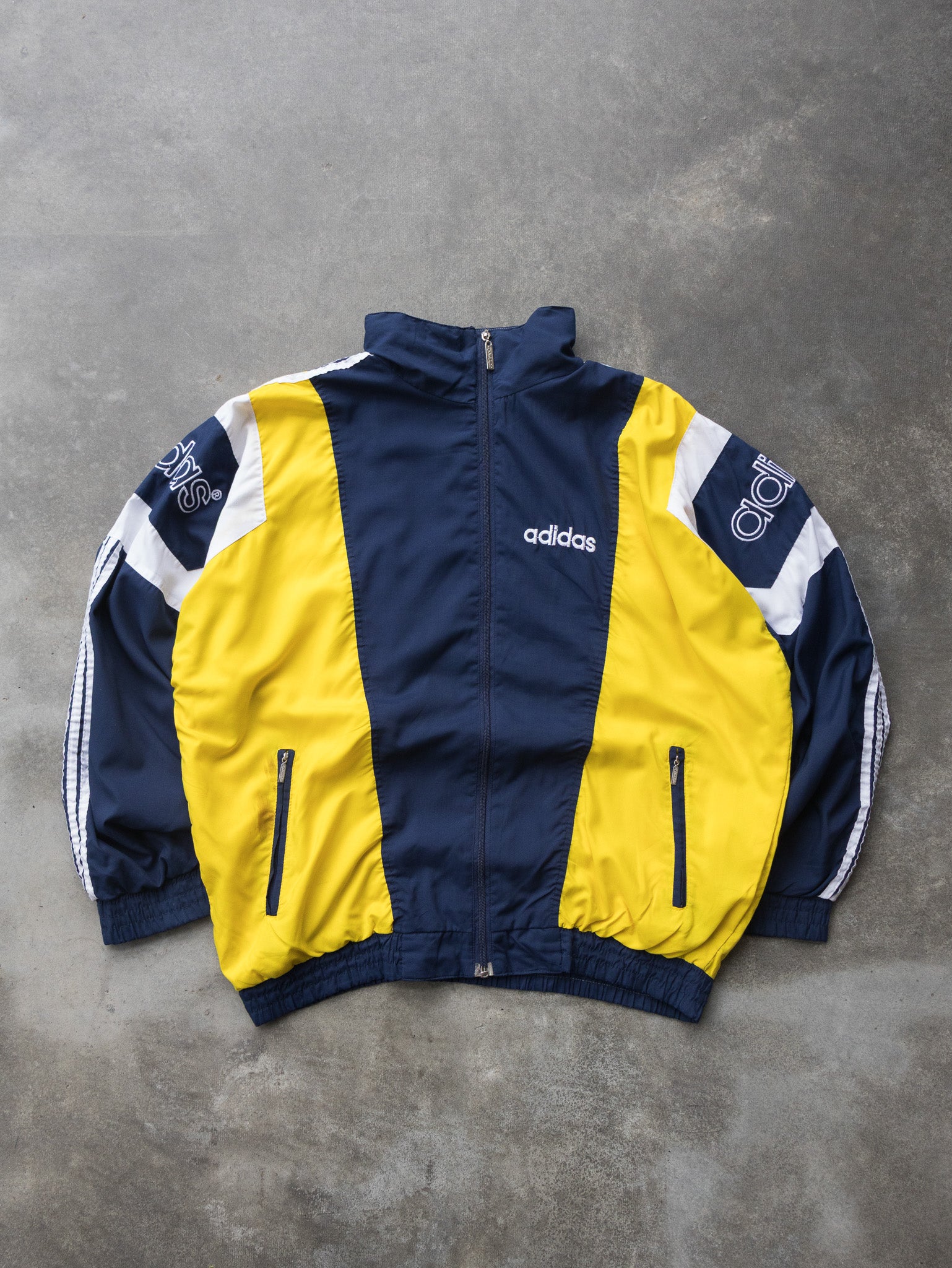 Vintage Yellow Adidas Panel Track Jacket (L)