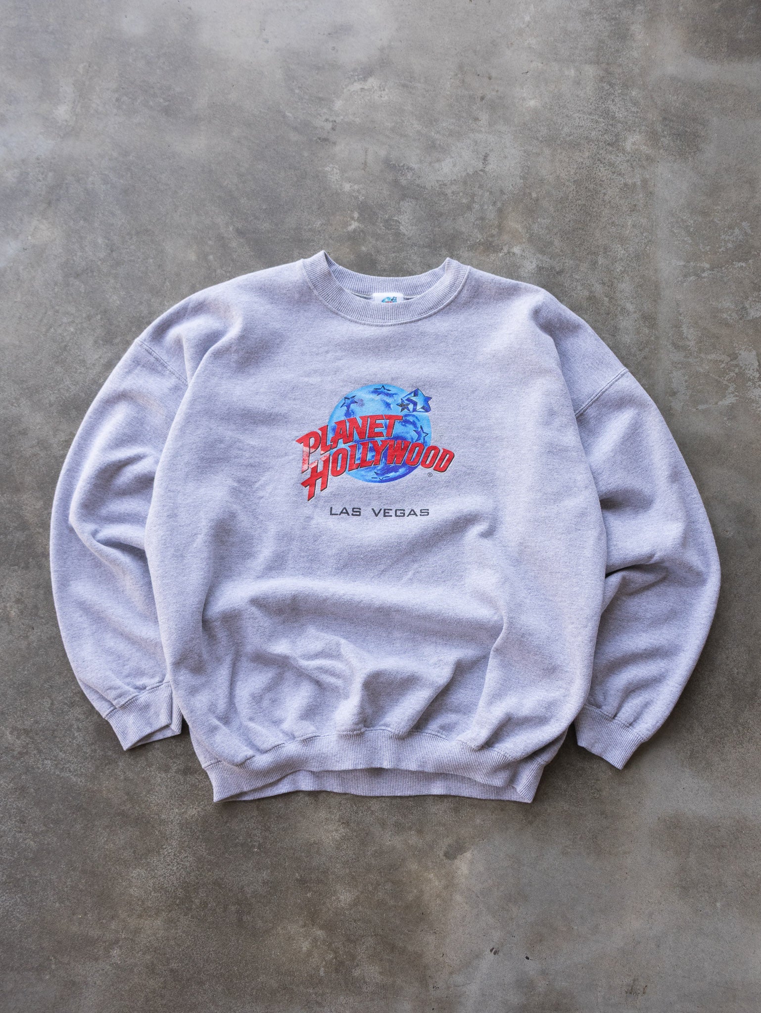 Vintage 90s Grey Planet Hollywood Las Vegas Sweatshirt (XL)