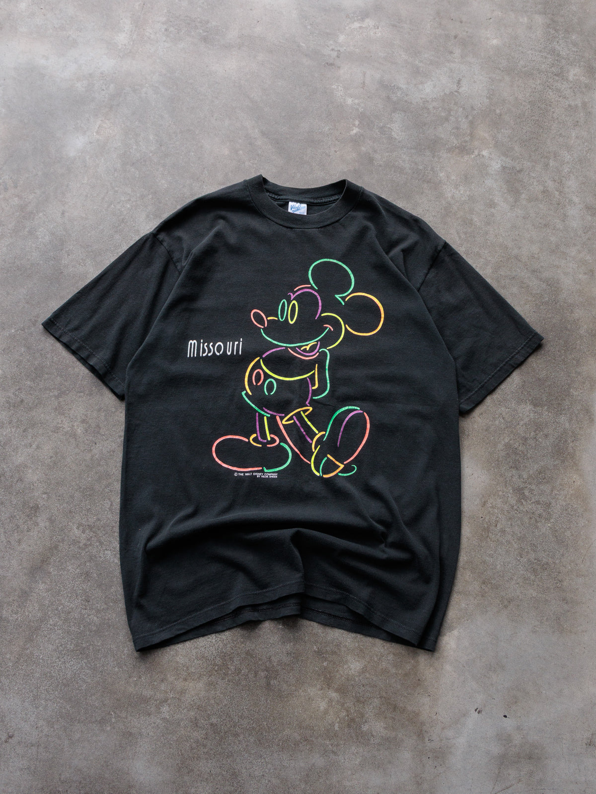 Vintage 90s Black Disney Mickey Mouse Missouri Tee (L)