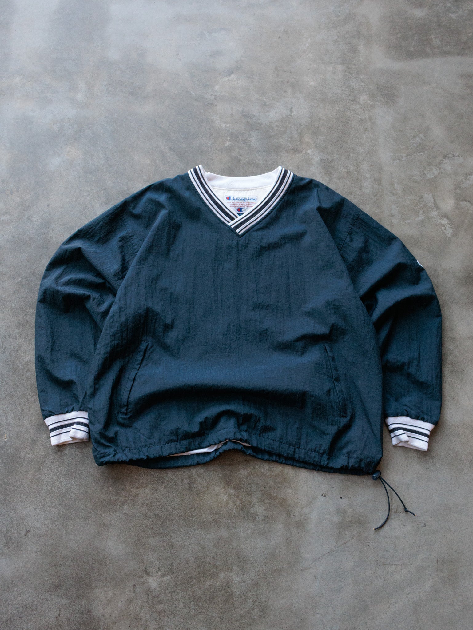 Vintage 90s Navy Champion Pullover Jacket (XL)