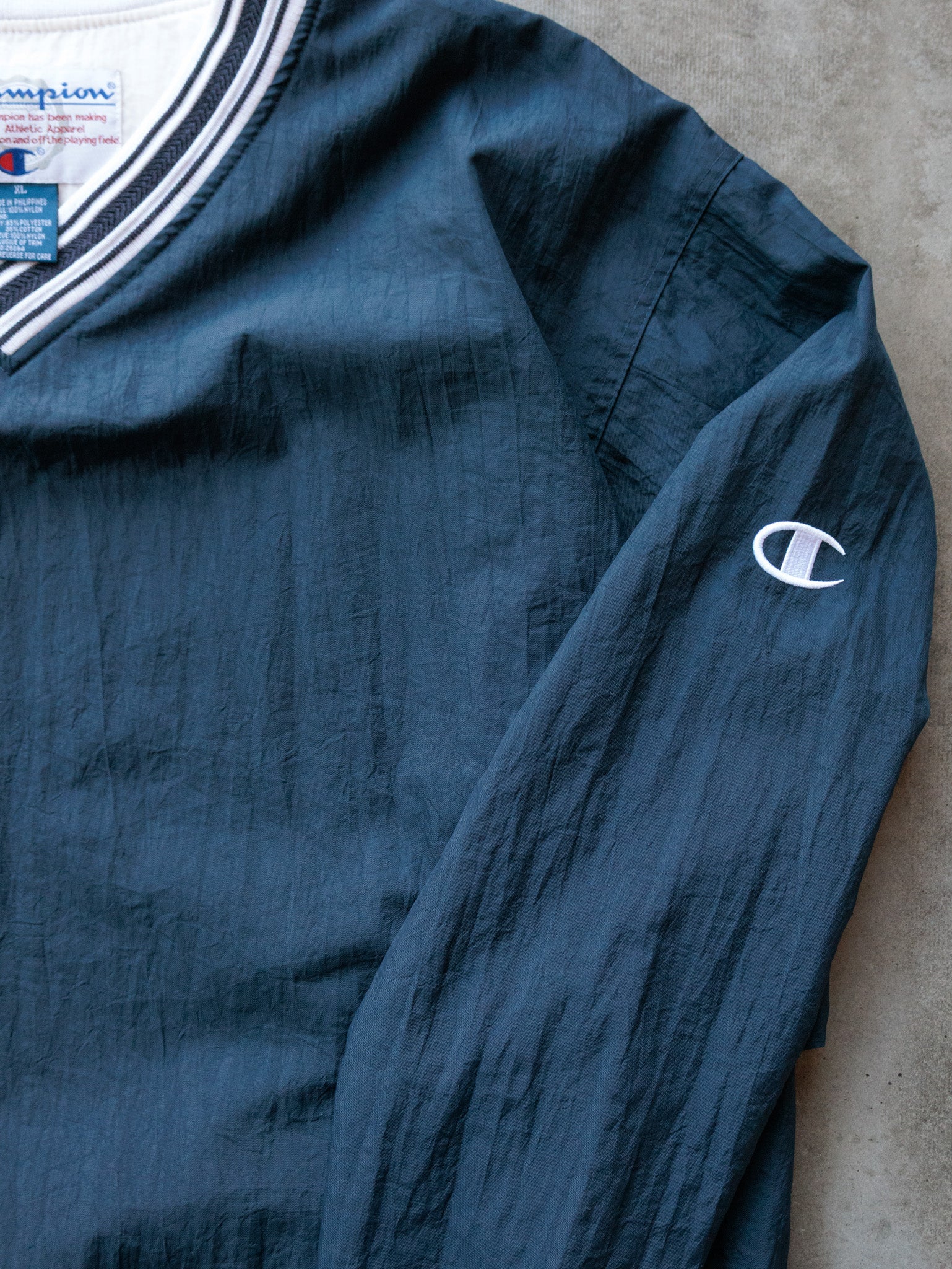 Vintage 90s Navy Champion Pullover Jacket (XL)