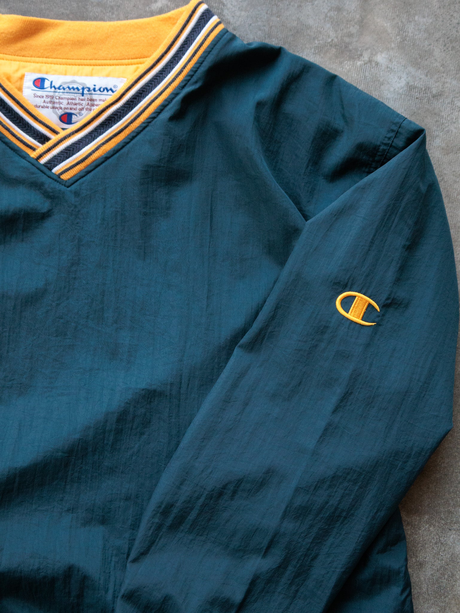 Vintage 90s Green Champion Pullover Jacket (XL)