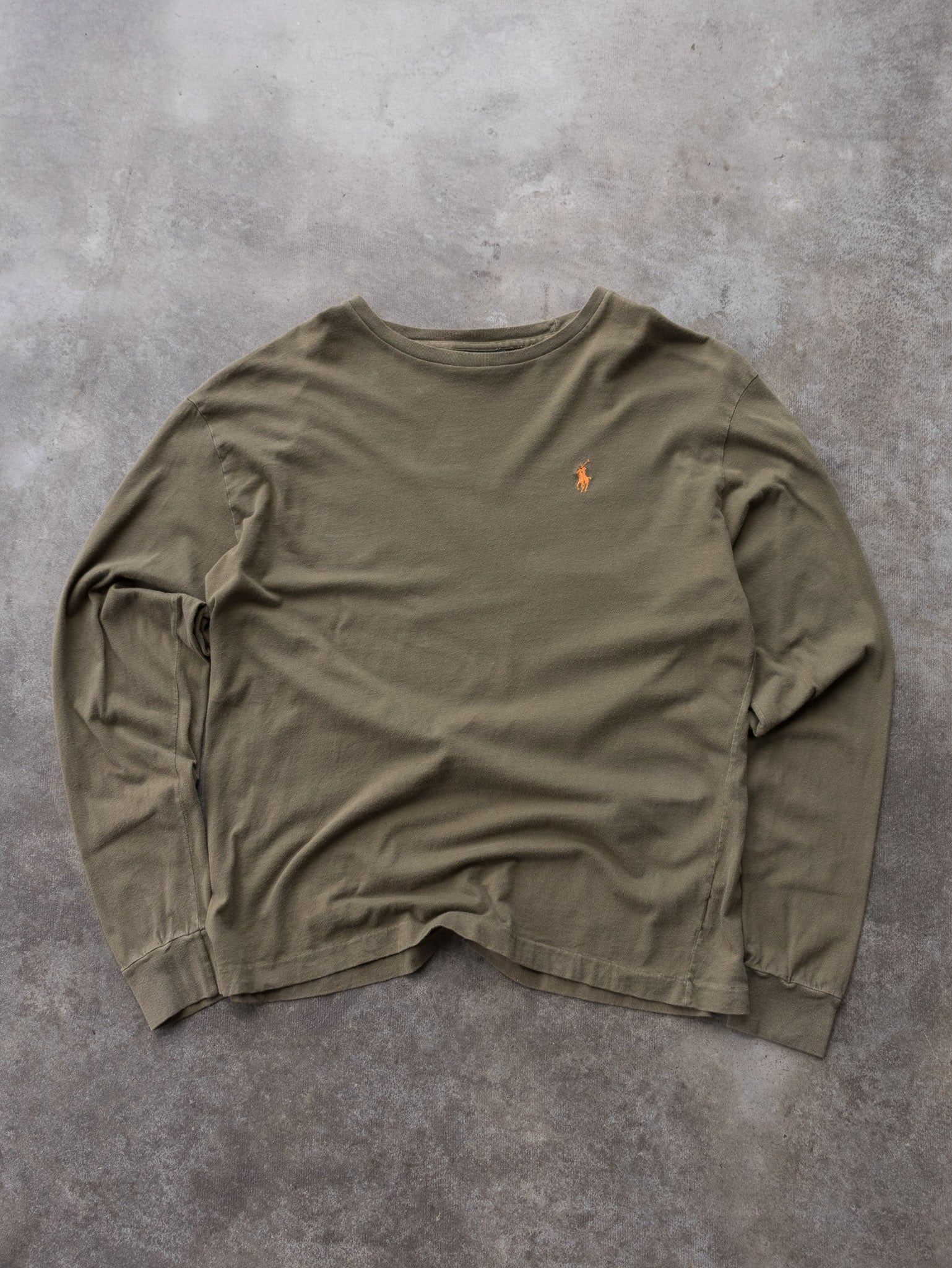 Vintage 00s Olive Polo Ralph Lauren Long Sleeve (S)