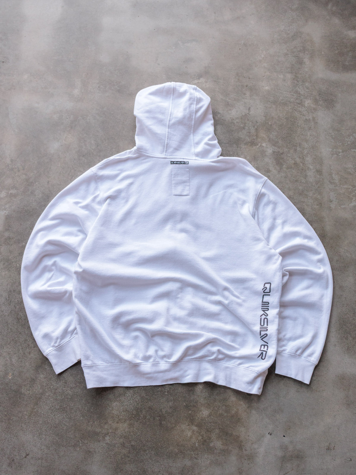 Vintage 00s White Quiksilver Full Zip Hoodie (XL)