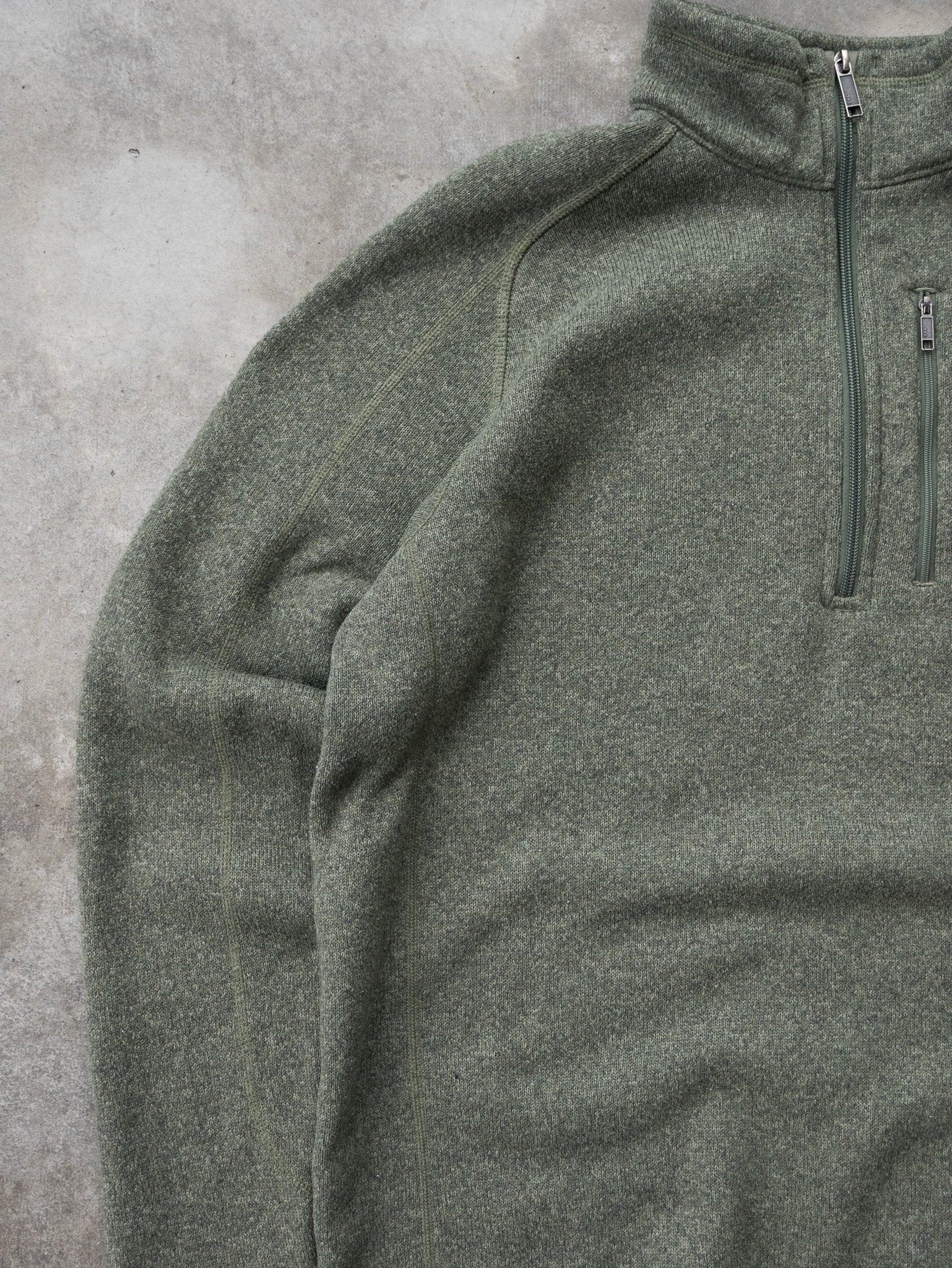Vintage Green Patagonia Quarter Zip Fleece (L)