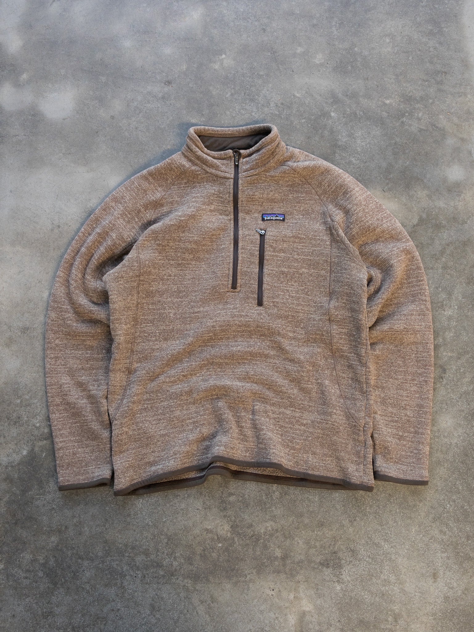 Vintage Brown Patagonia Quarter Zip Fleece (L)