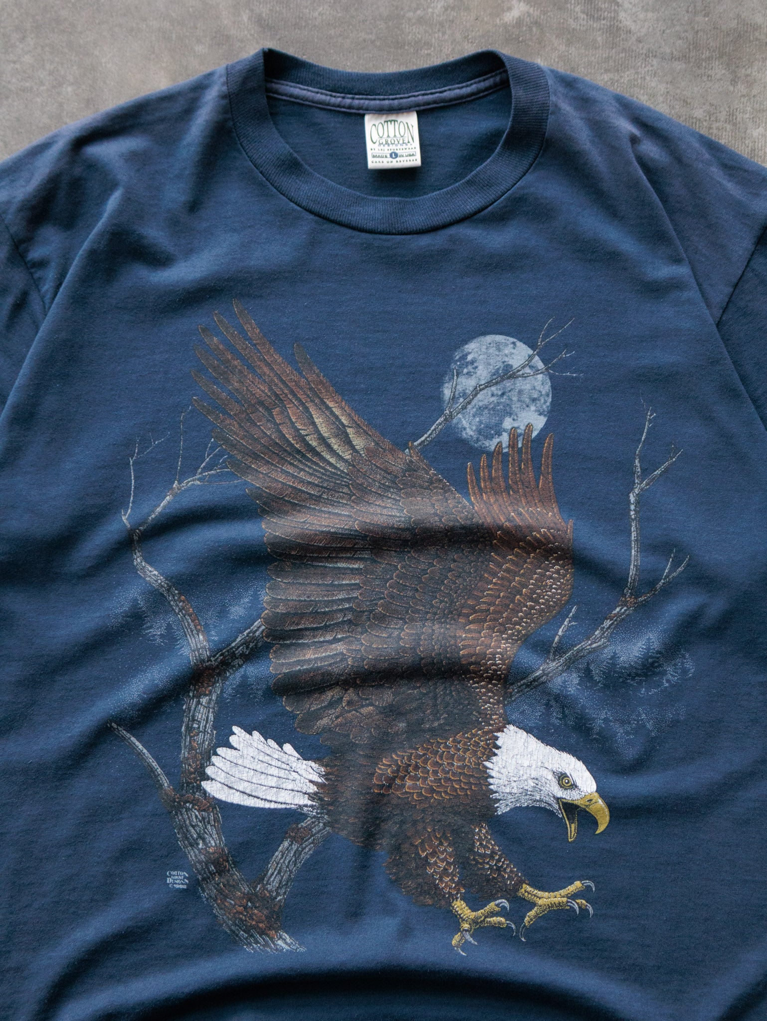 Vintage 1993 Navy Bald Eagle Tee (L)