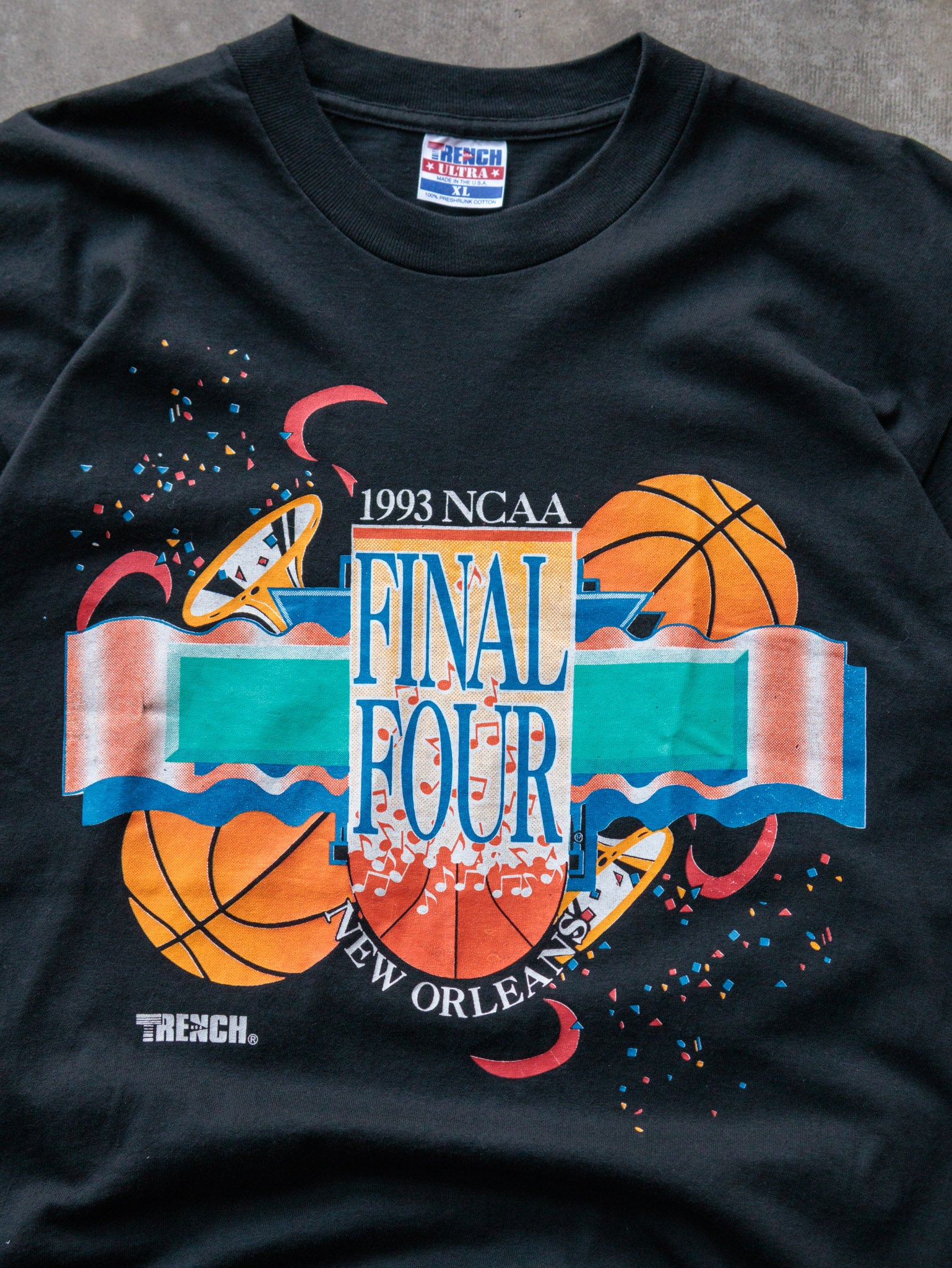 Vintage 1993 Black NCAA Final Four New Orleans Tee (XL)
